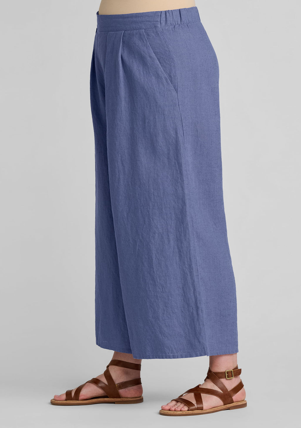 pleat pant wide leg linen pant details