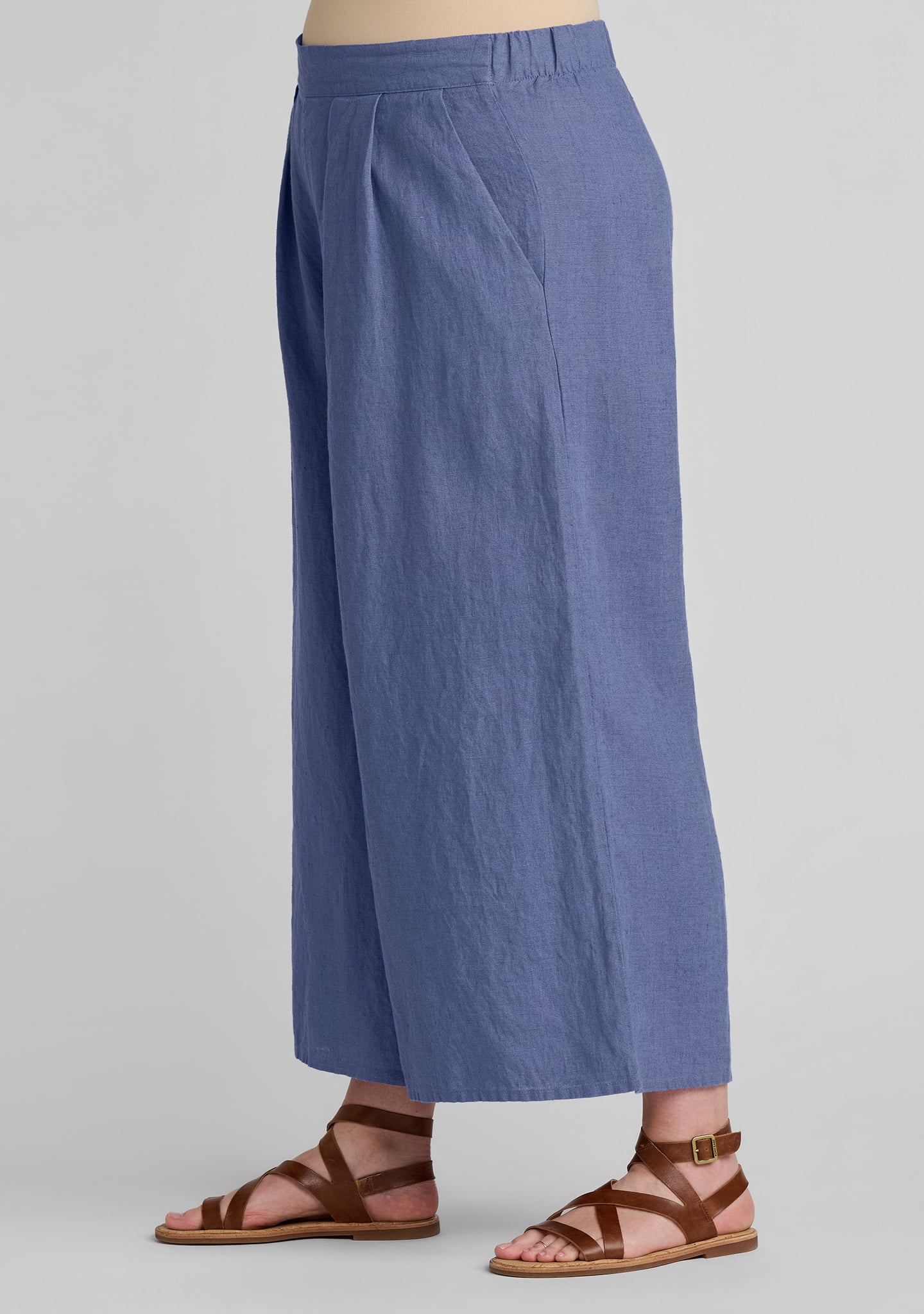 pleat pant wide leg linen pant details