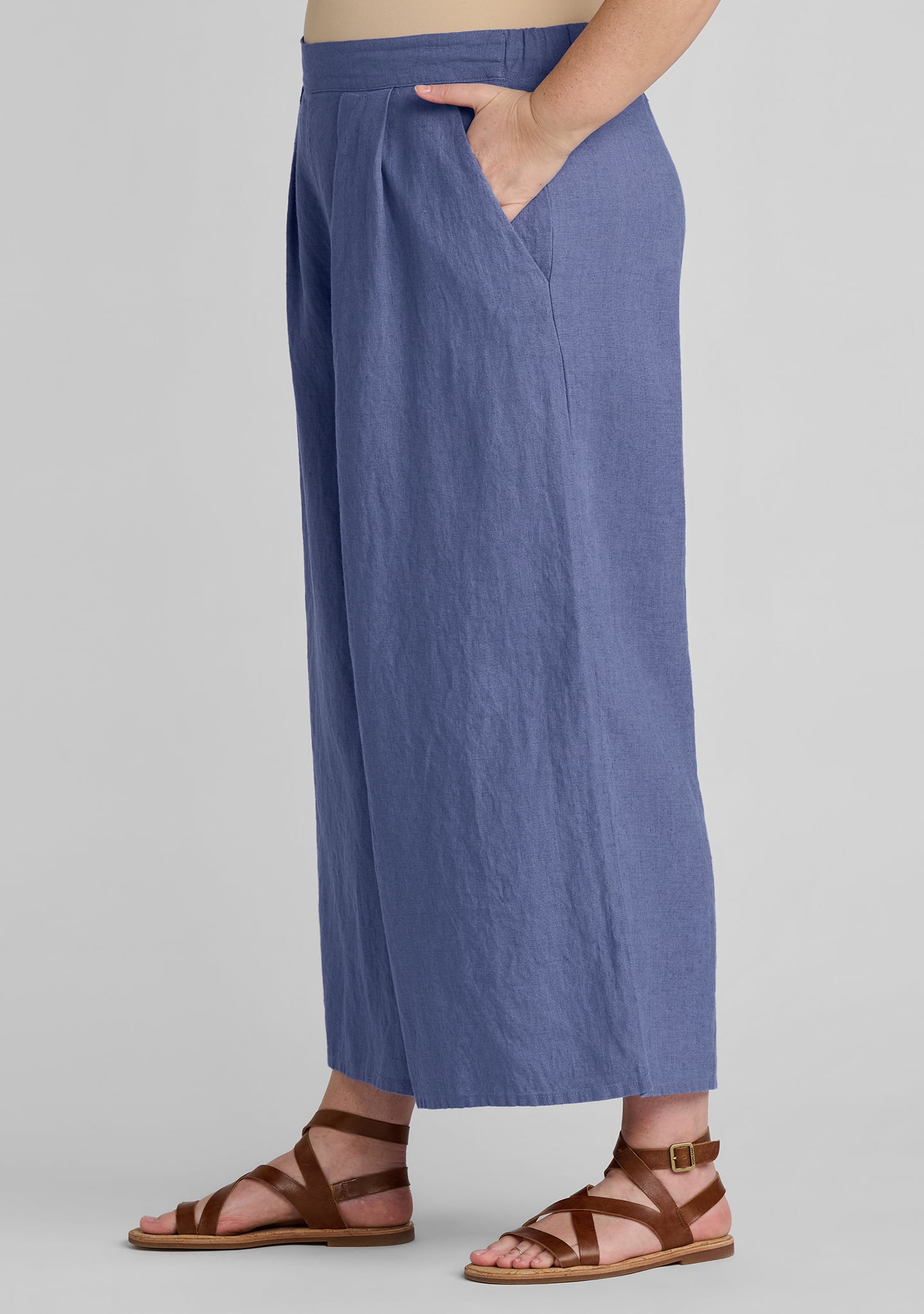 pleat pant wide leg linen pant details