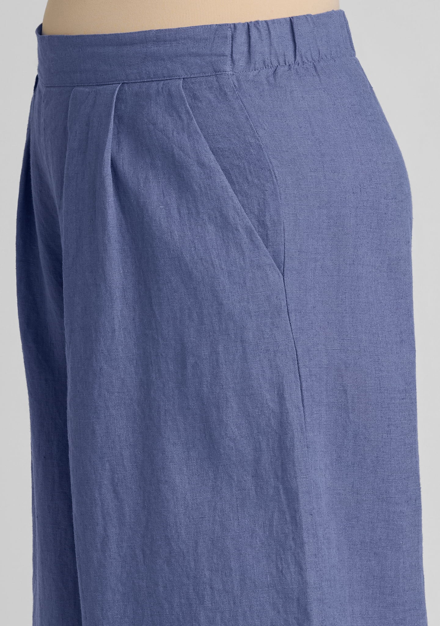 pleat pant wide leg linen pant details