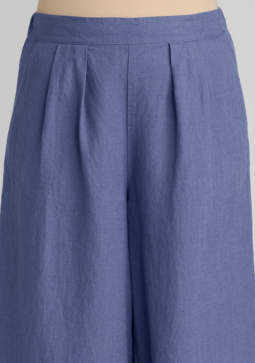 pleat pant wide leg linen pant details