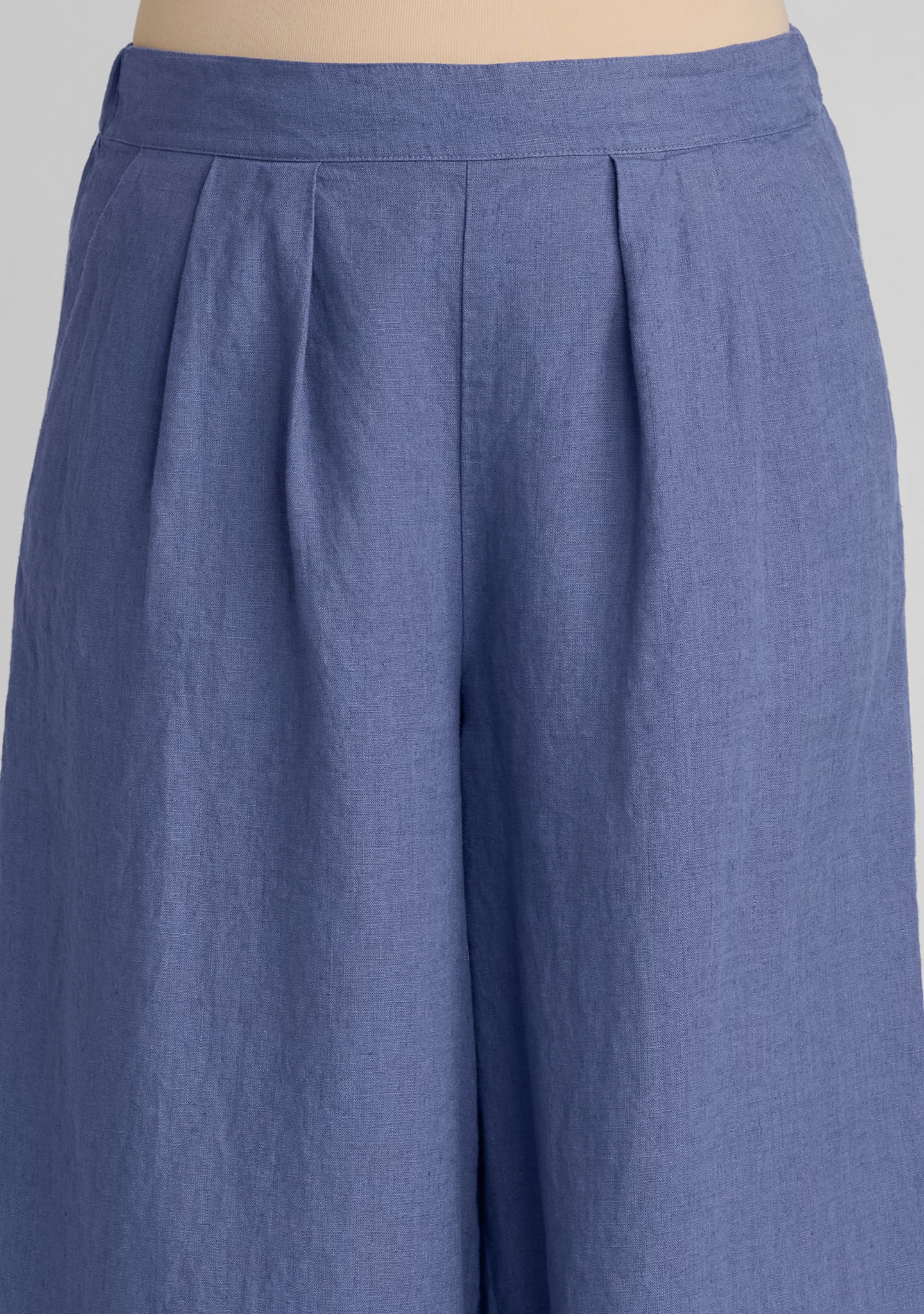 pleat pant wide leg linen pant details