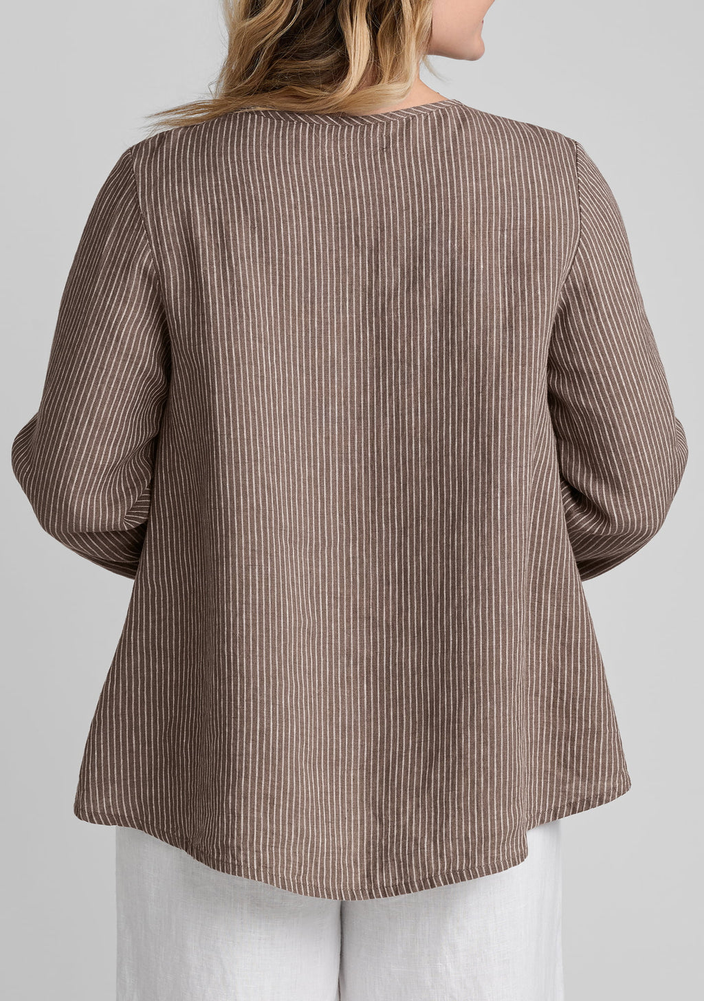 rippling jacket linen cardigan details