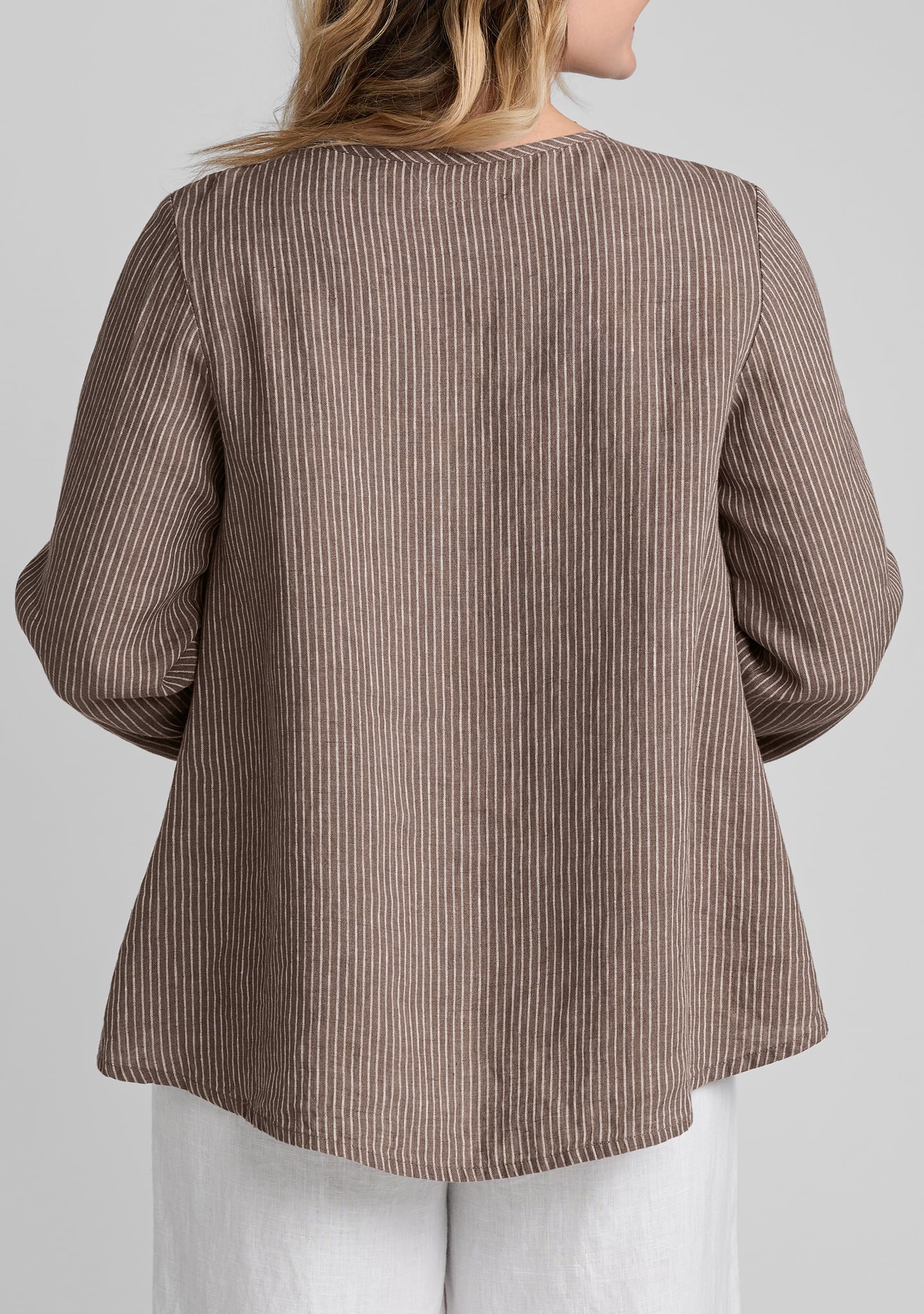 rippling jacket linen cardigan details