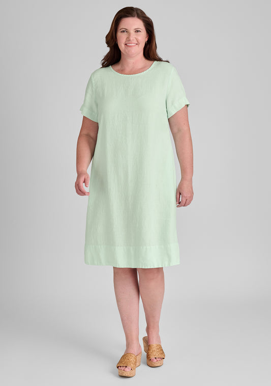 roadie tee dress linen dress green