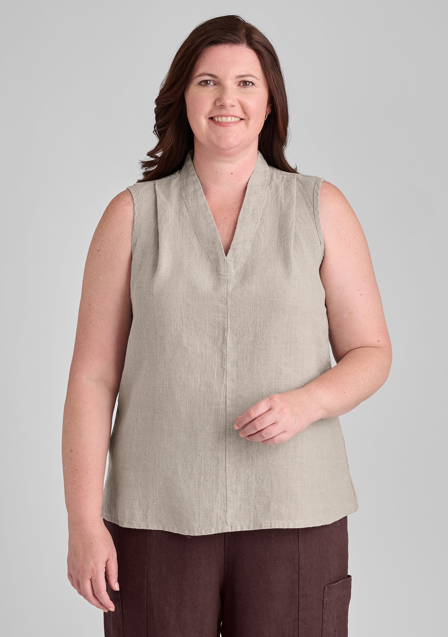 RSVP Tank - Linen Tank Top - FINAL SALE - Natural