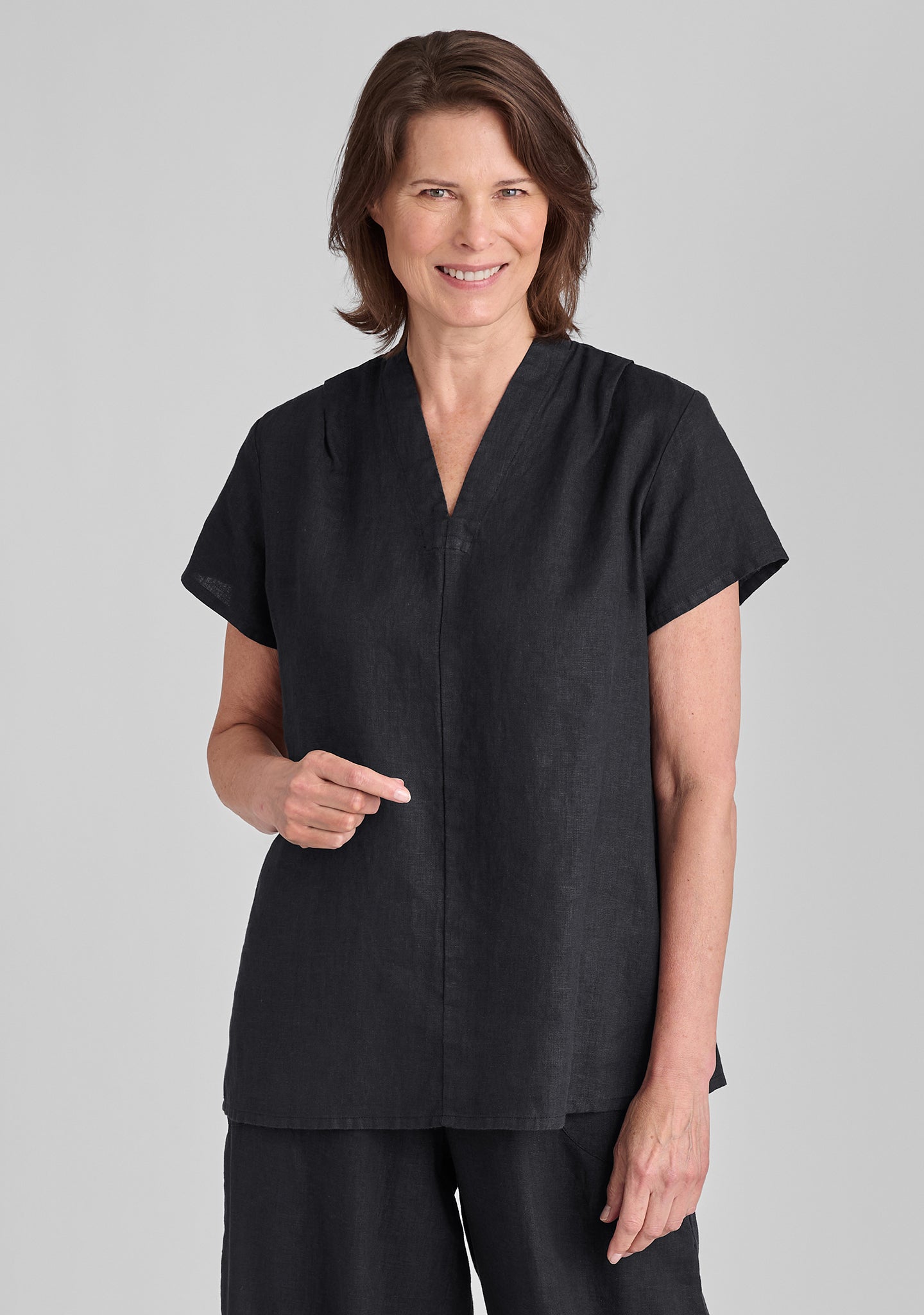 RSVP Tee - Linen Shirt - FINAL SALE - Black