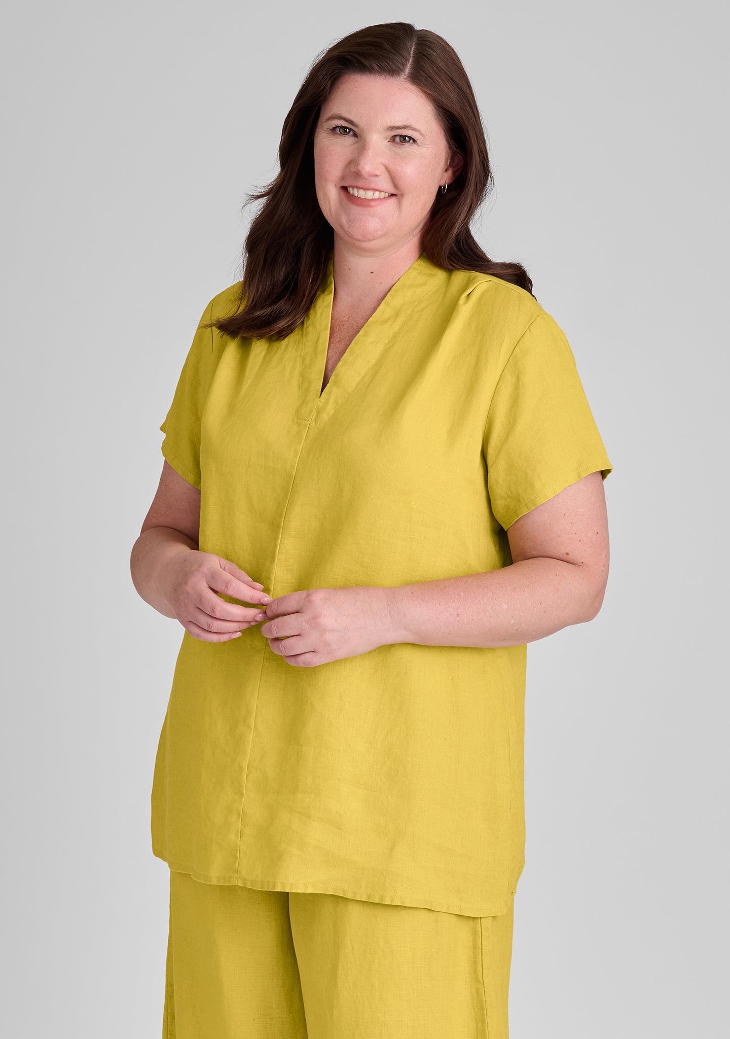 RSVP Tee - Linen Shirt - FINAL SALE - Citrine