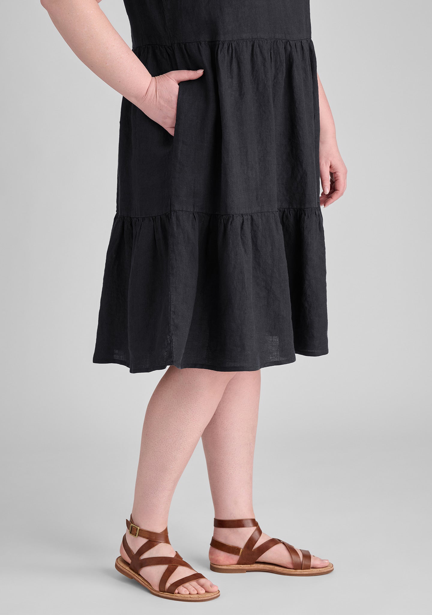 ruthies dress short sleeve linen dress details