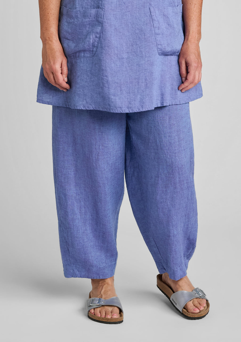 seamly pant linen barrel leg pants purple