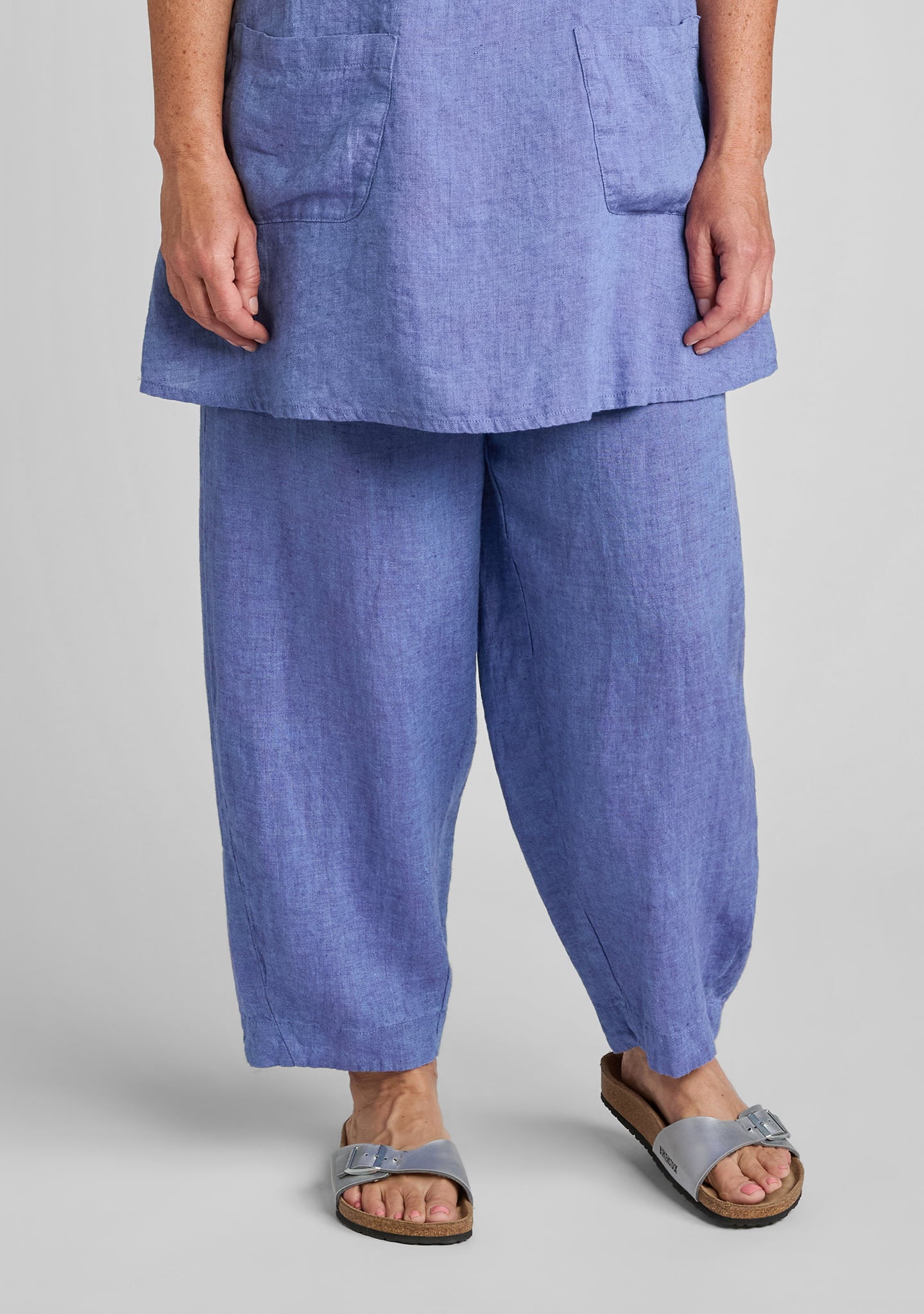 seamly pant linen barrel leg pants purple