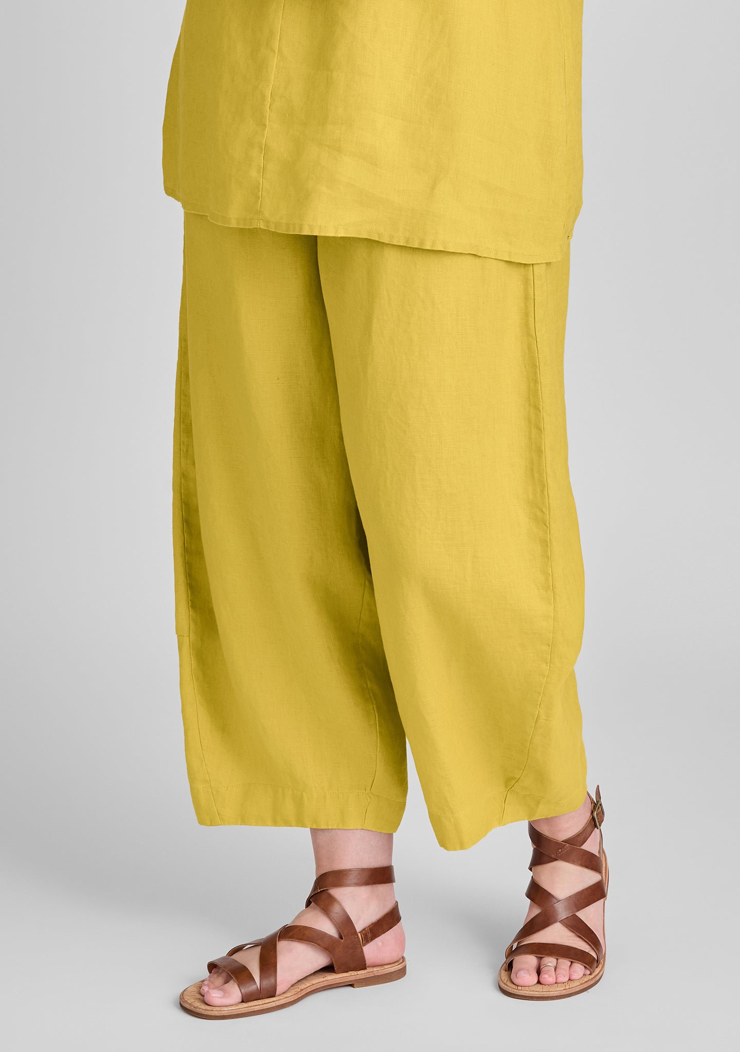 seamly pant linen pants yellow