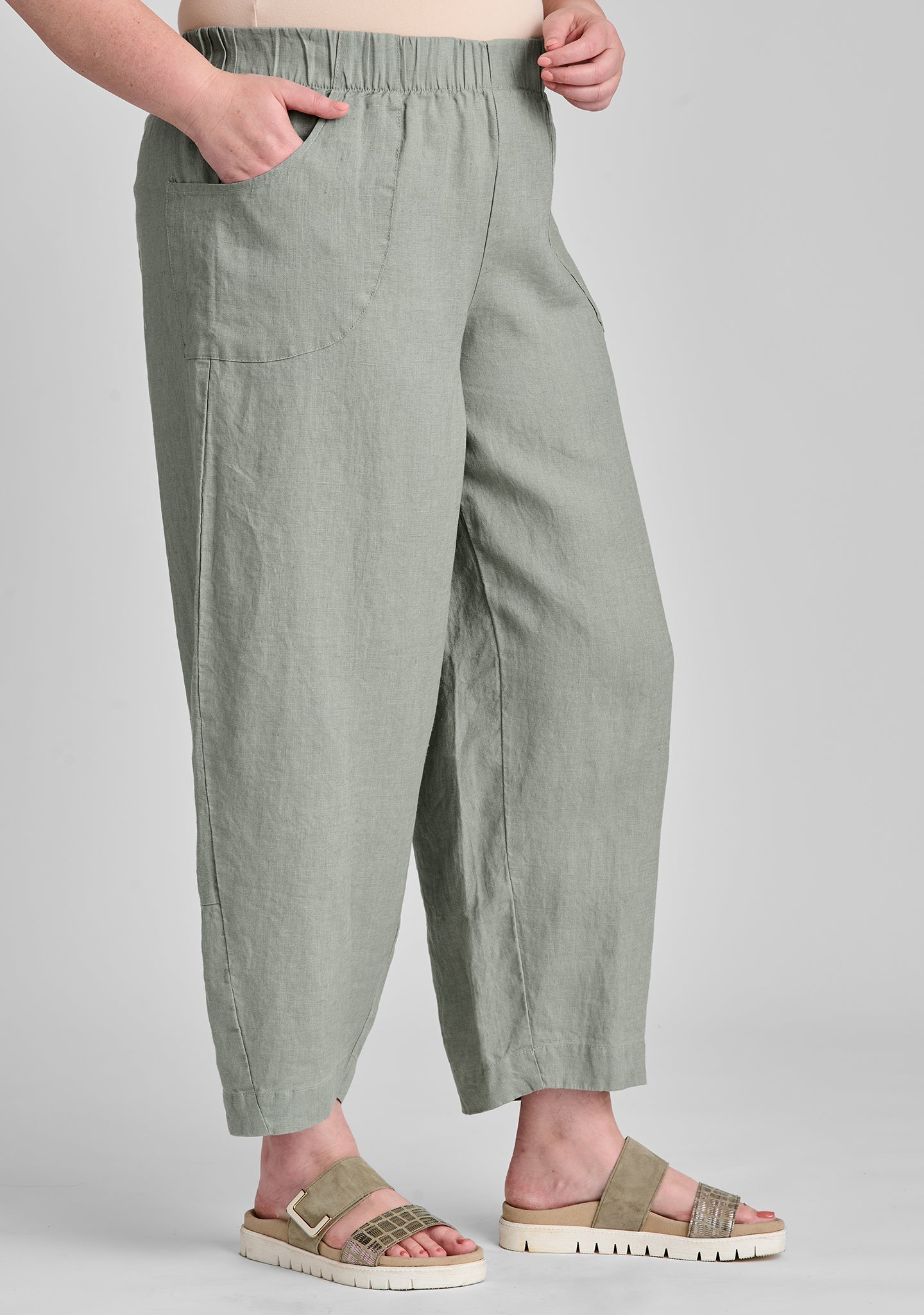 Wide Leg Linen Pants | Big Blue