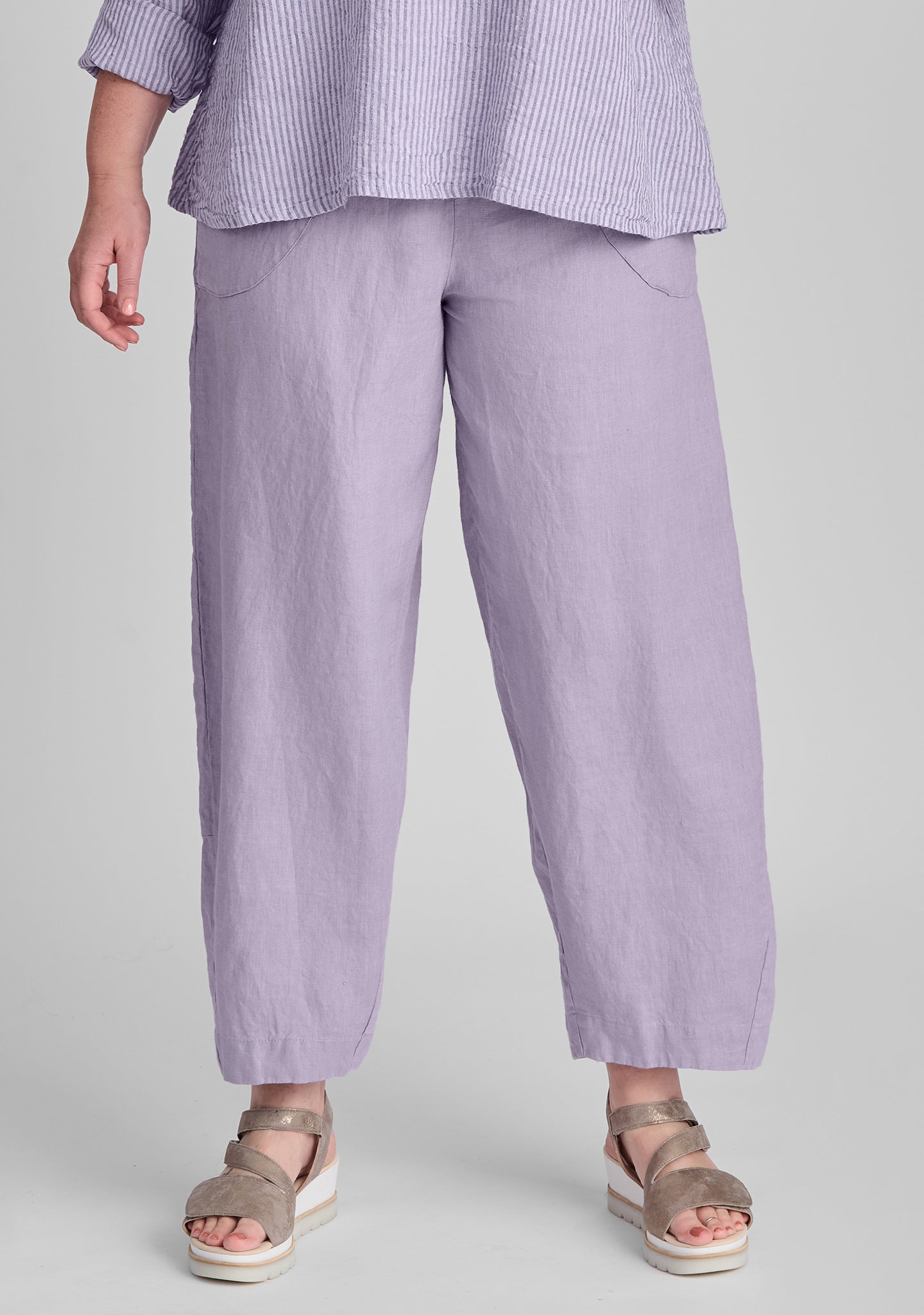 seamly pant linen pants purple