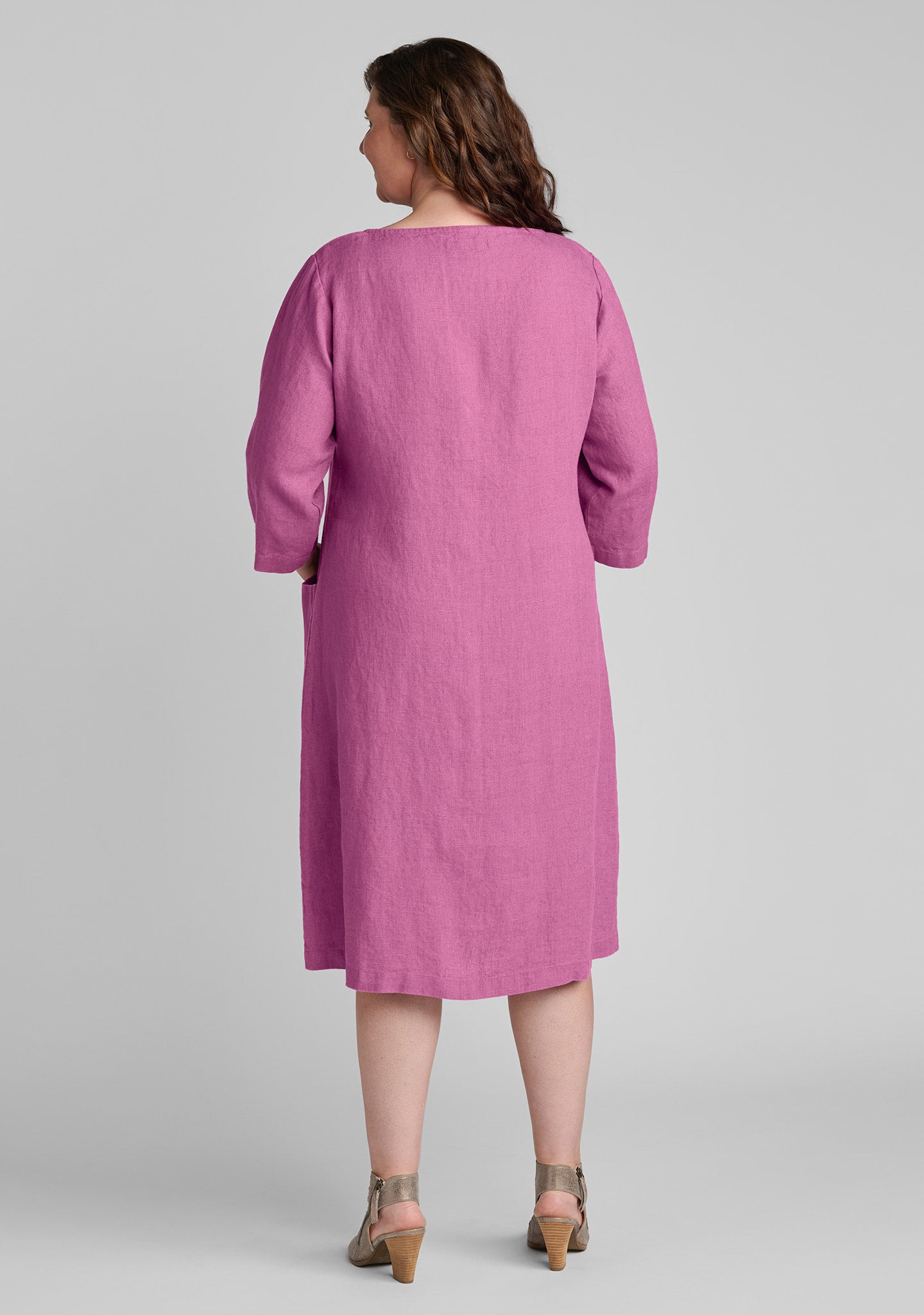 slouch pocket dress linen shift dress details