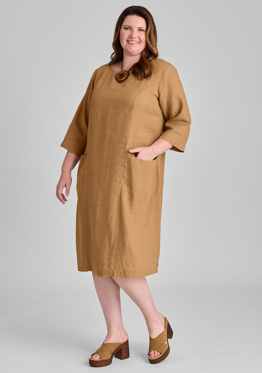 Linen Dresses With Sleeves For Women - FLAX