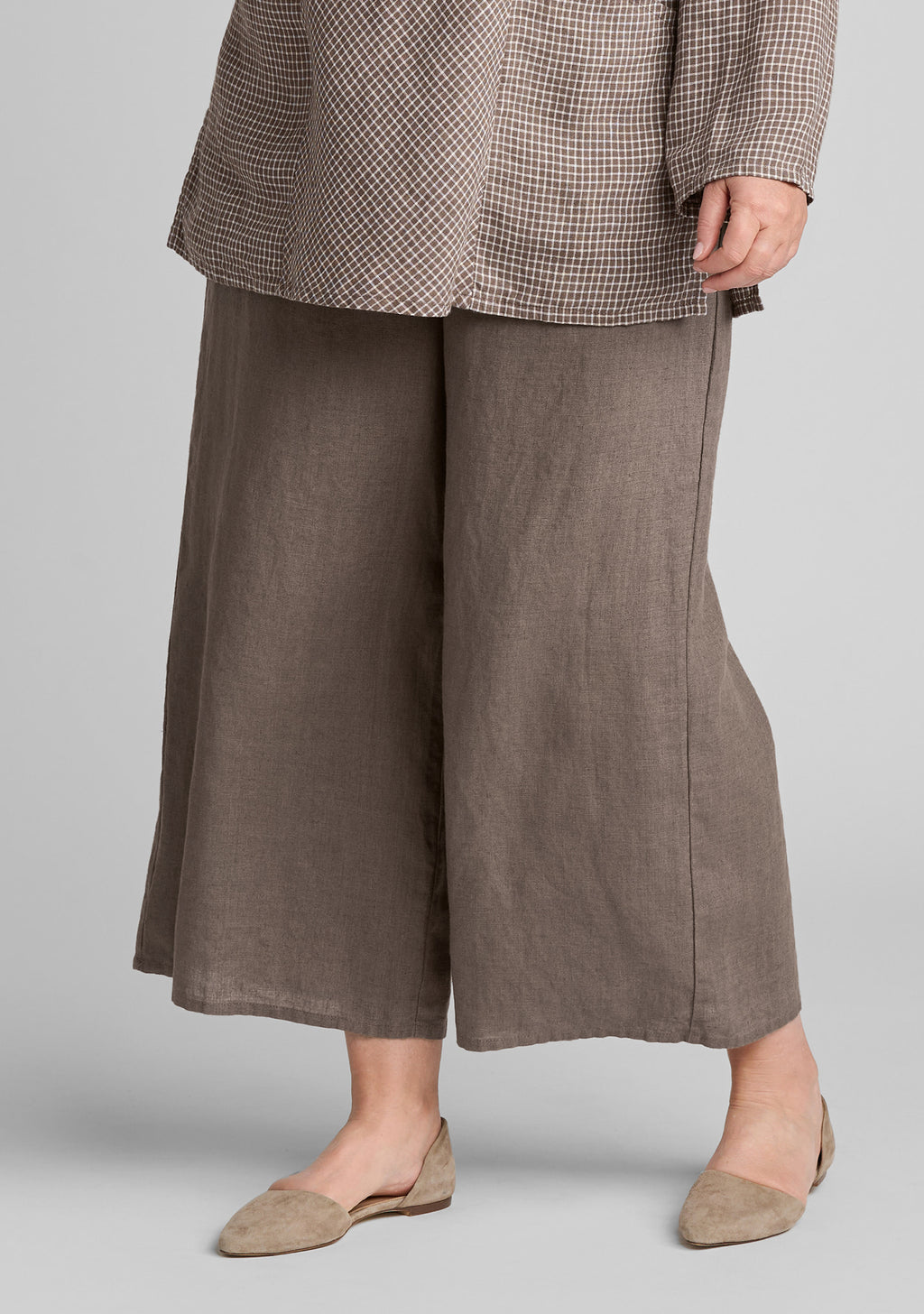 sociable floods linen pants brown
