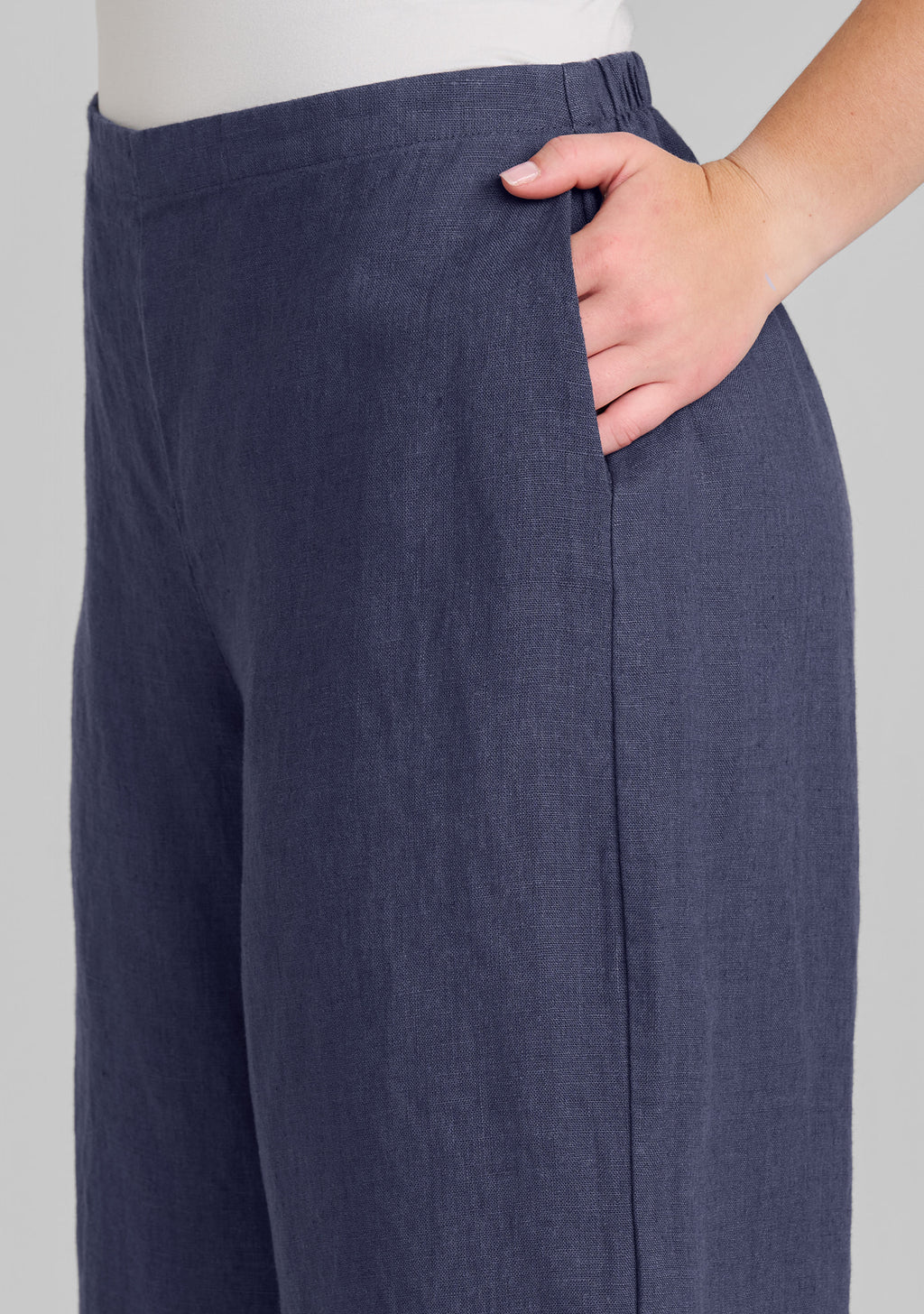 sociable floods linen pants details