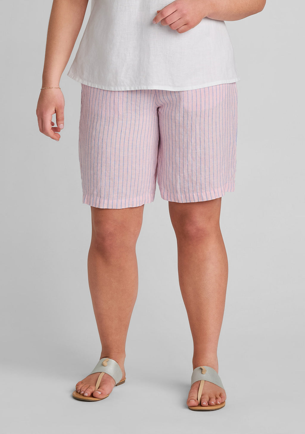 sociable short linen shorts pink