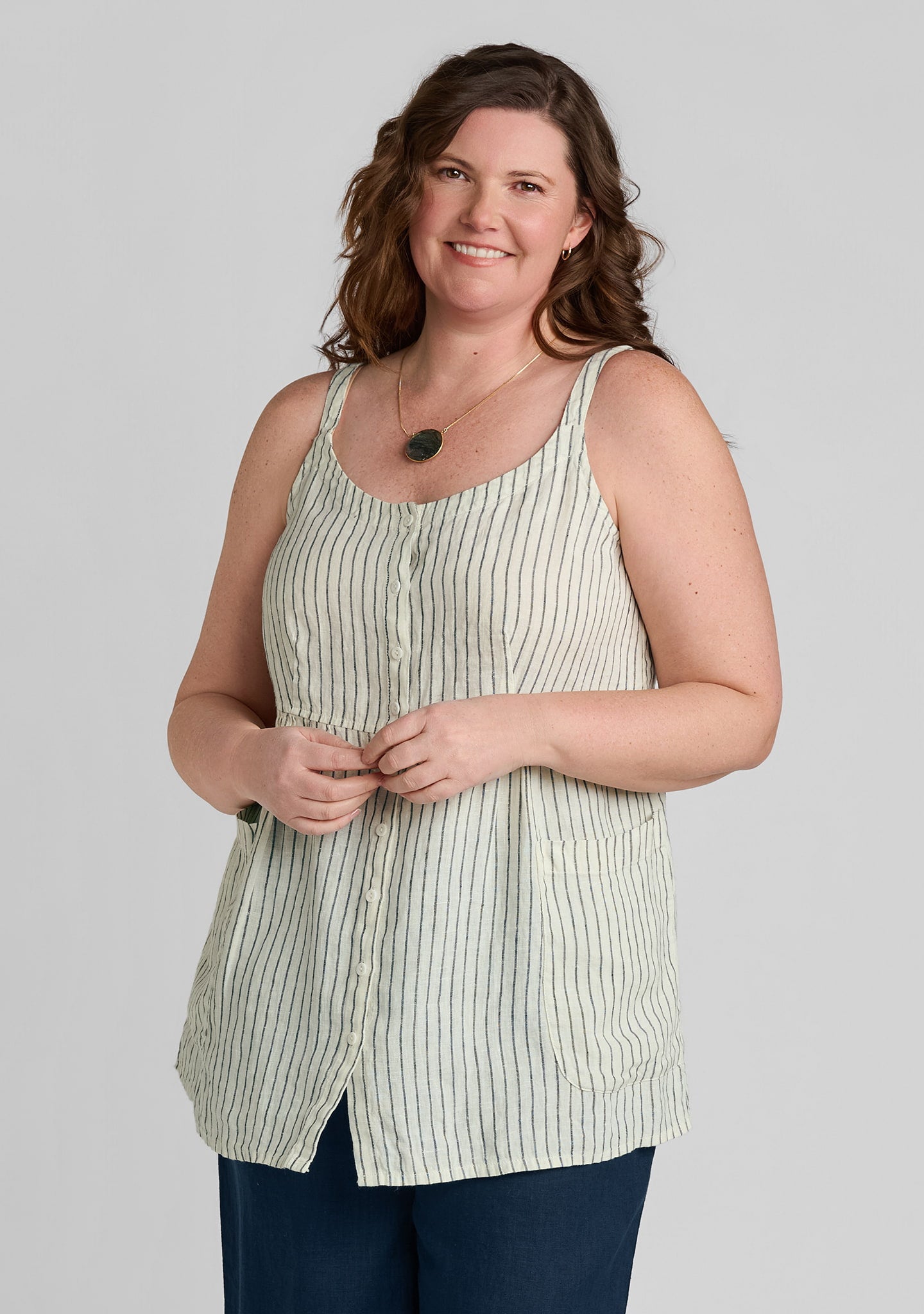 sun top sleeveless linen shirt yellow
