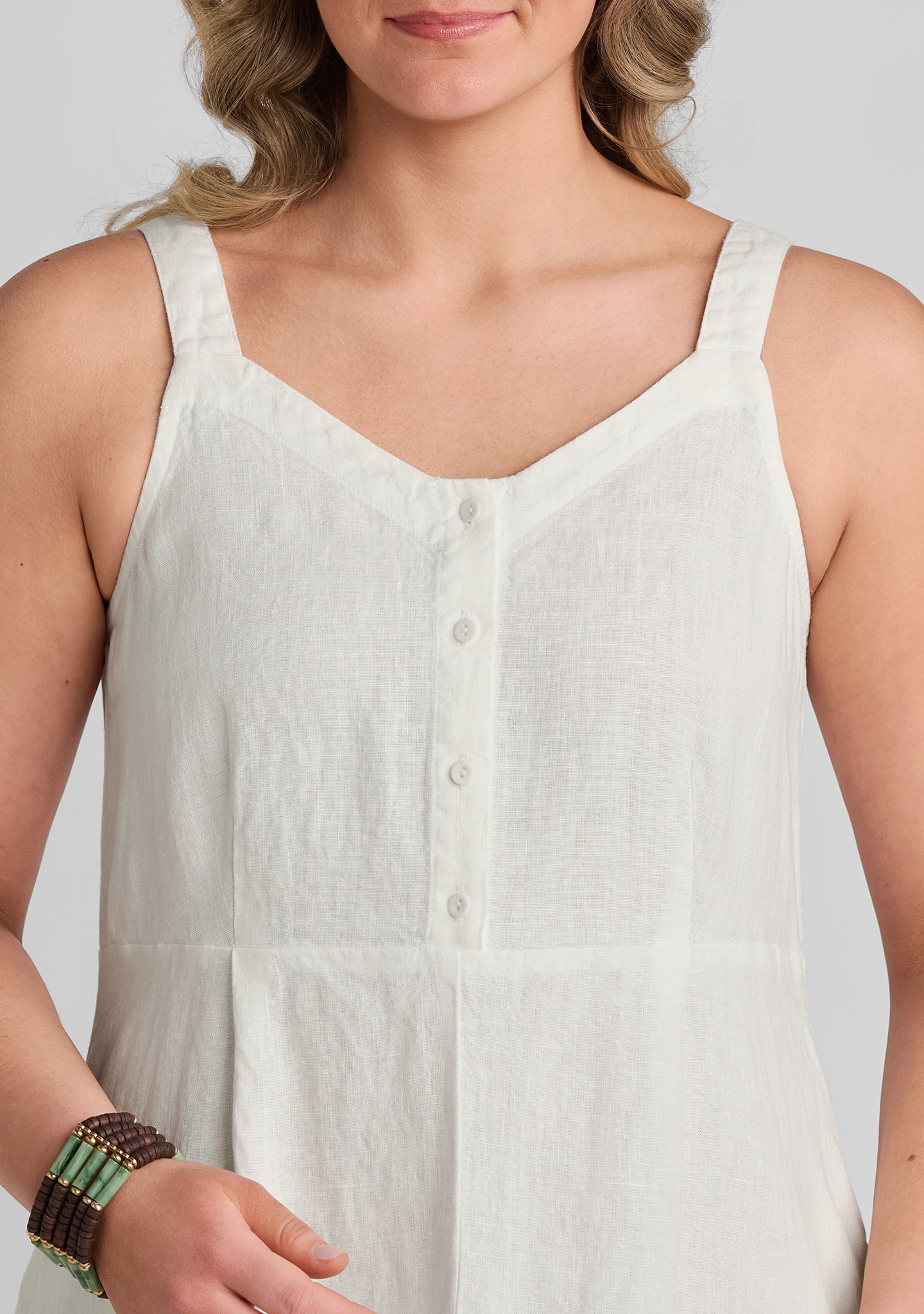 sundress sleeveless linen dress details