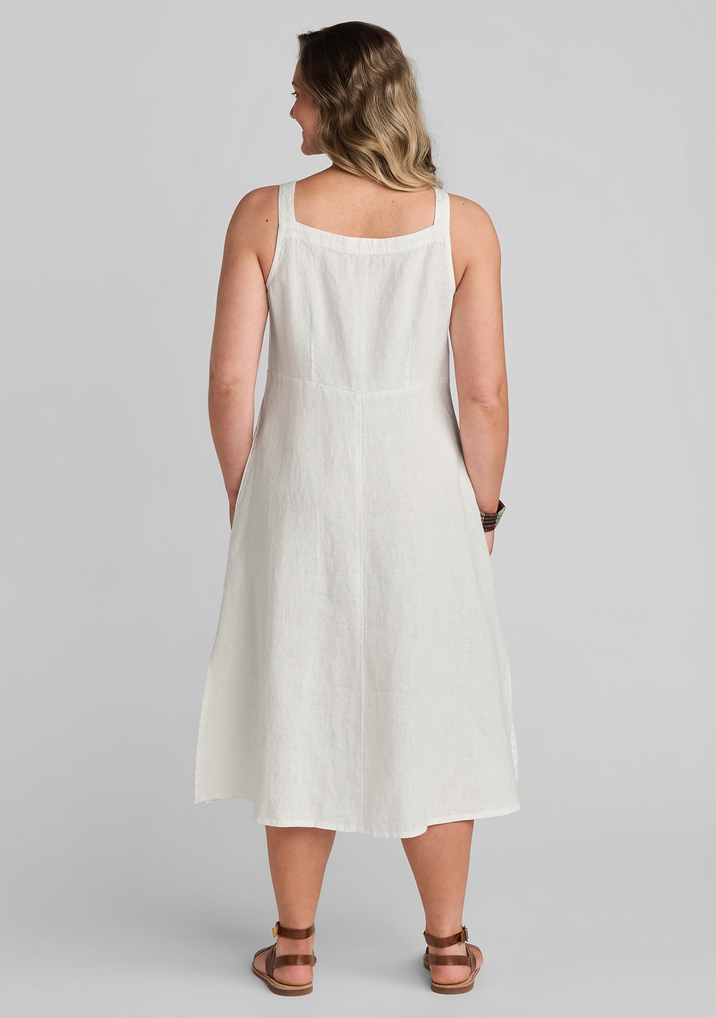 sundress sleeveless linen dress details