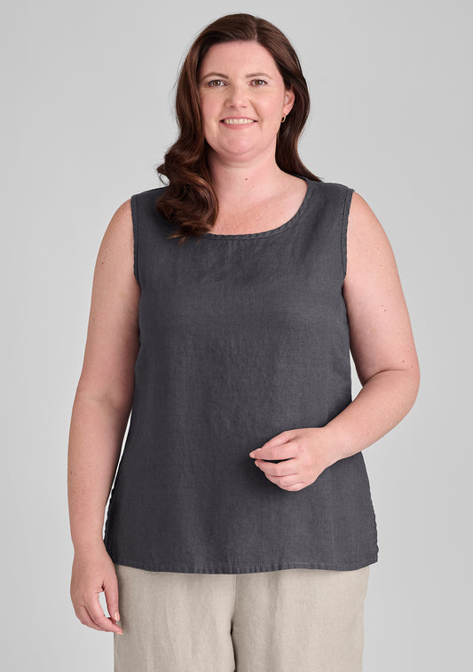 sunny tank linen tank top grey