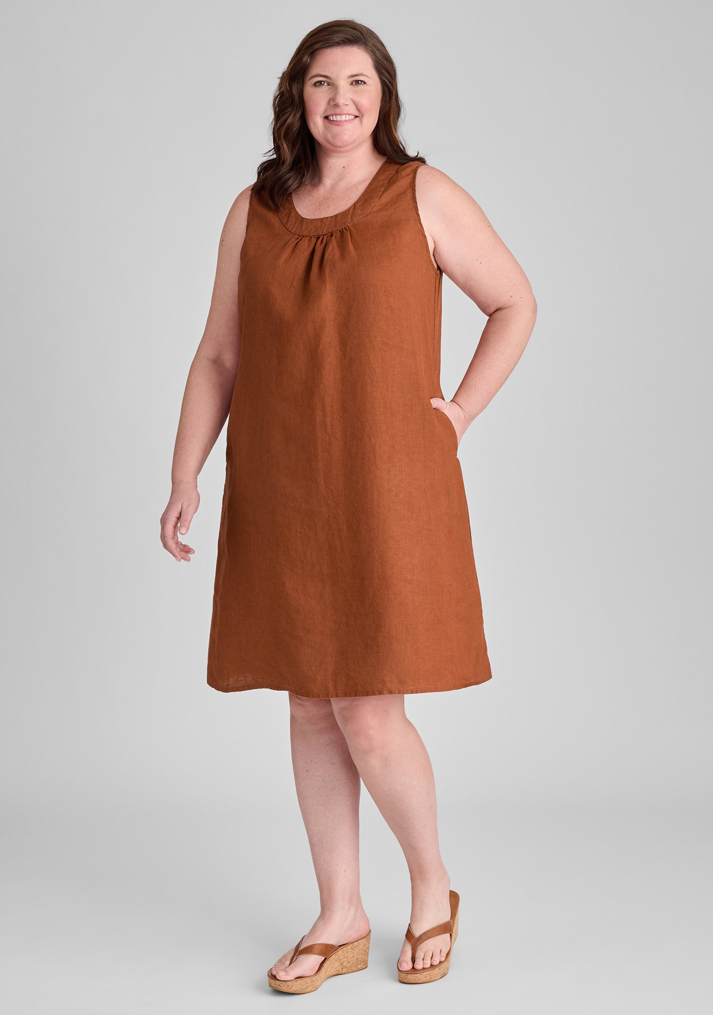 Tao Dress - Linen Shift Dress - FINAL SALE FLAX Tao Dress - Linen Shift Dress - FINAL SALE FLAX