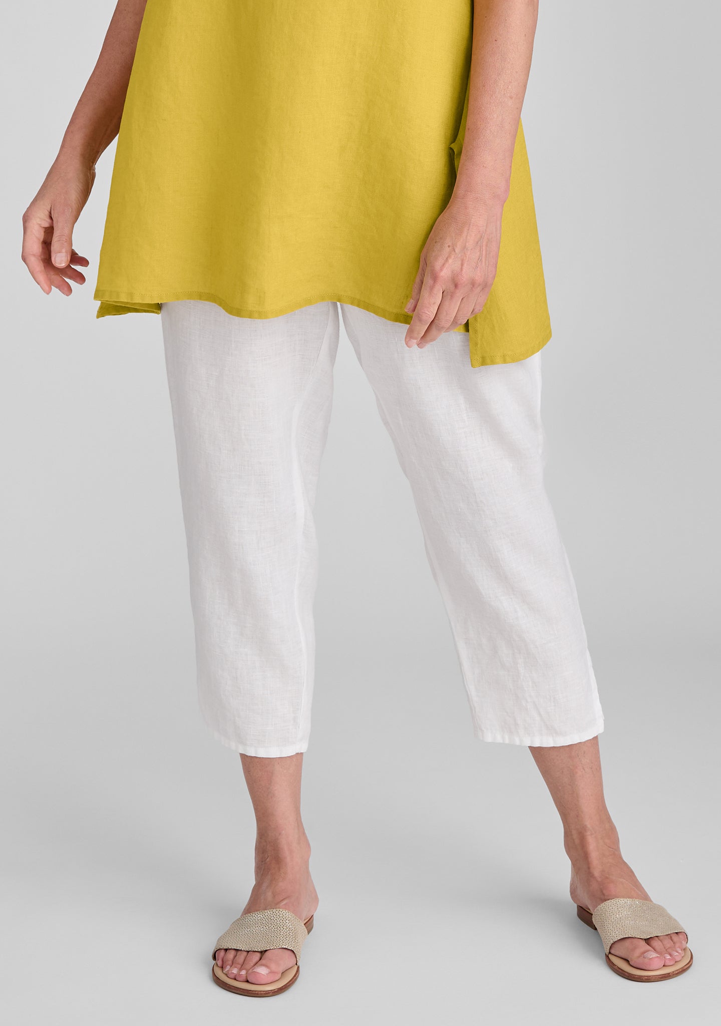 Tapered Pant - Linen Pants - FINAL SALE - White