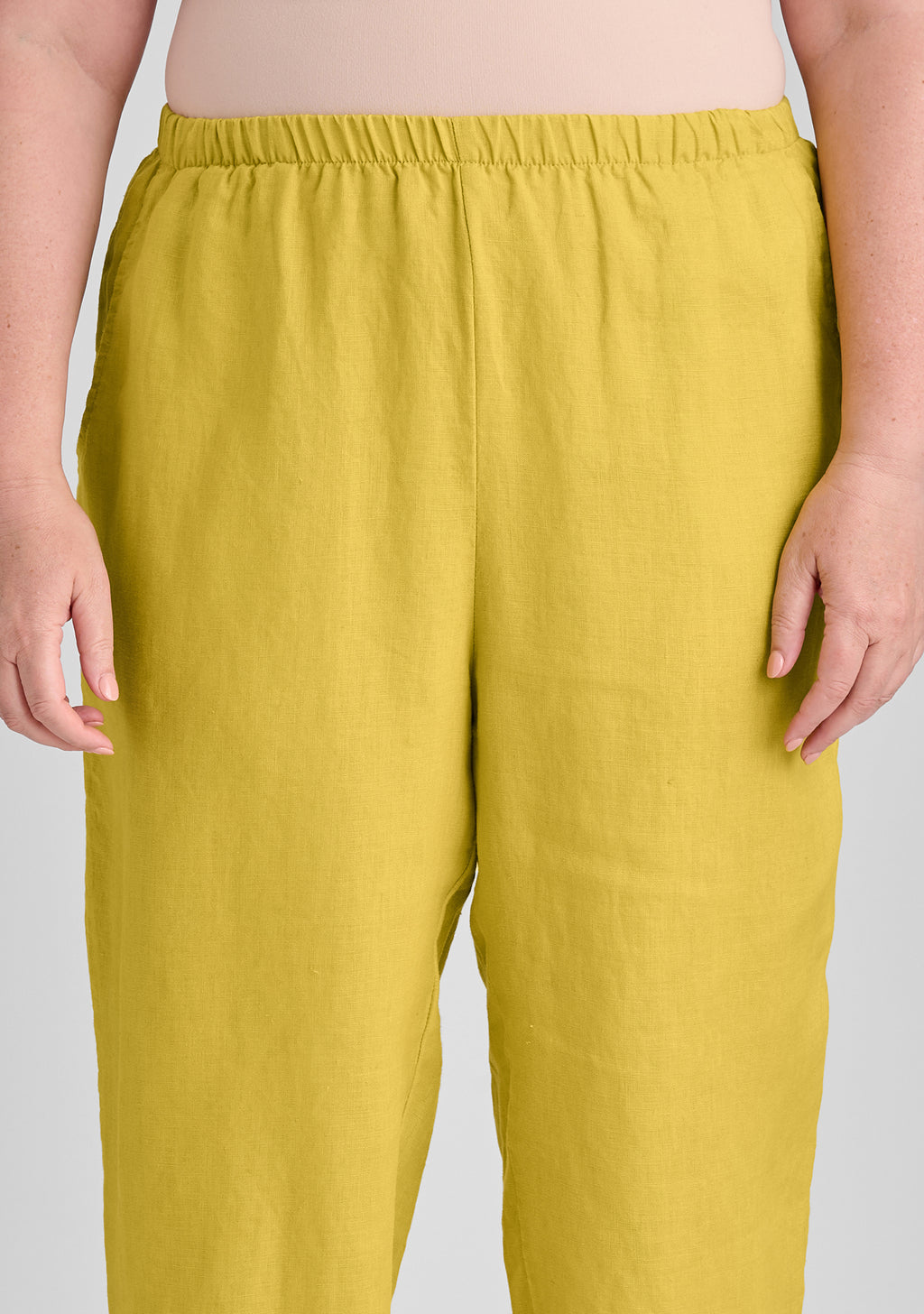 tapered pant linen pants details