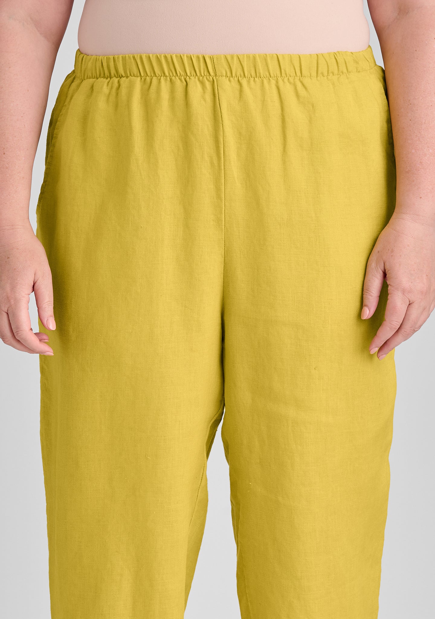 tapered pant linen pants details