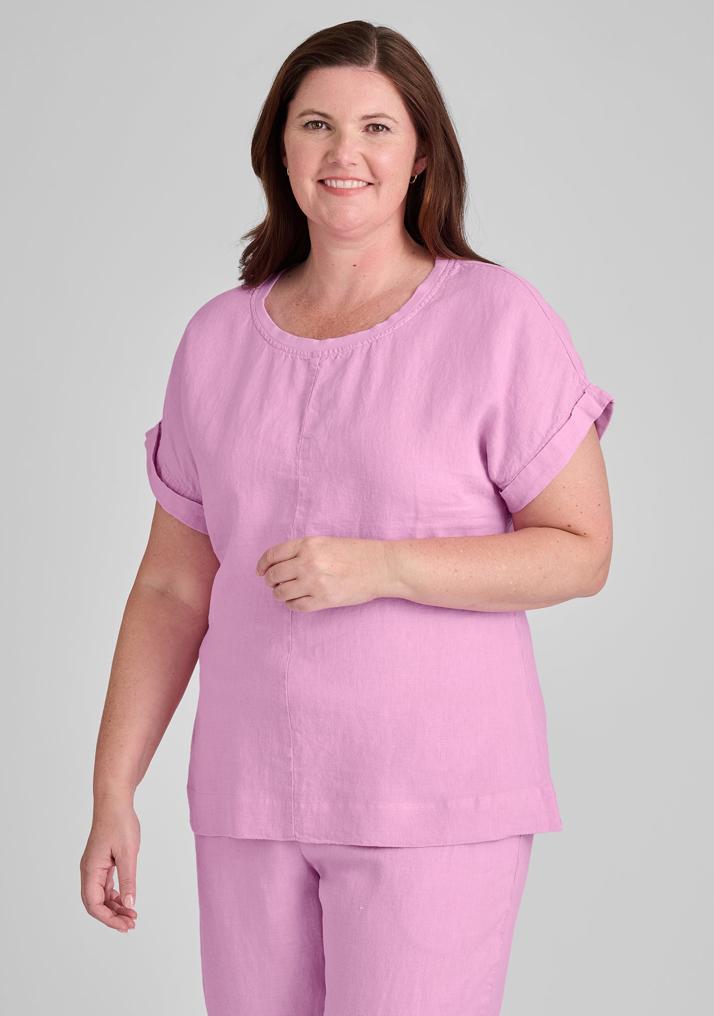 Tee Top - Linen T Shirt - FINAL SALE - Magnolia