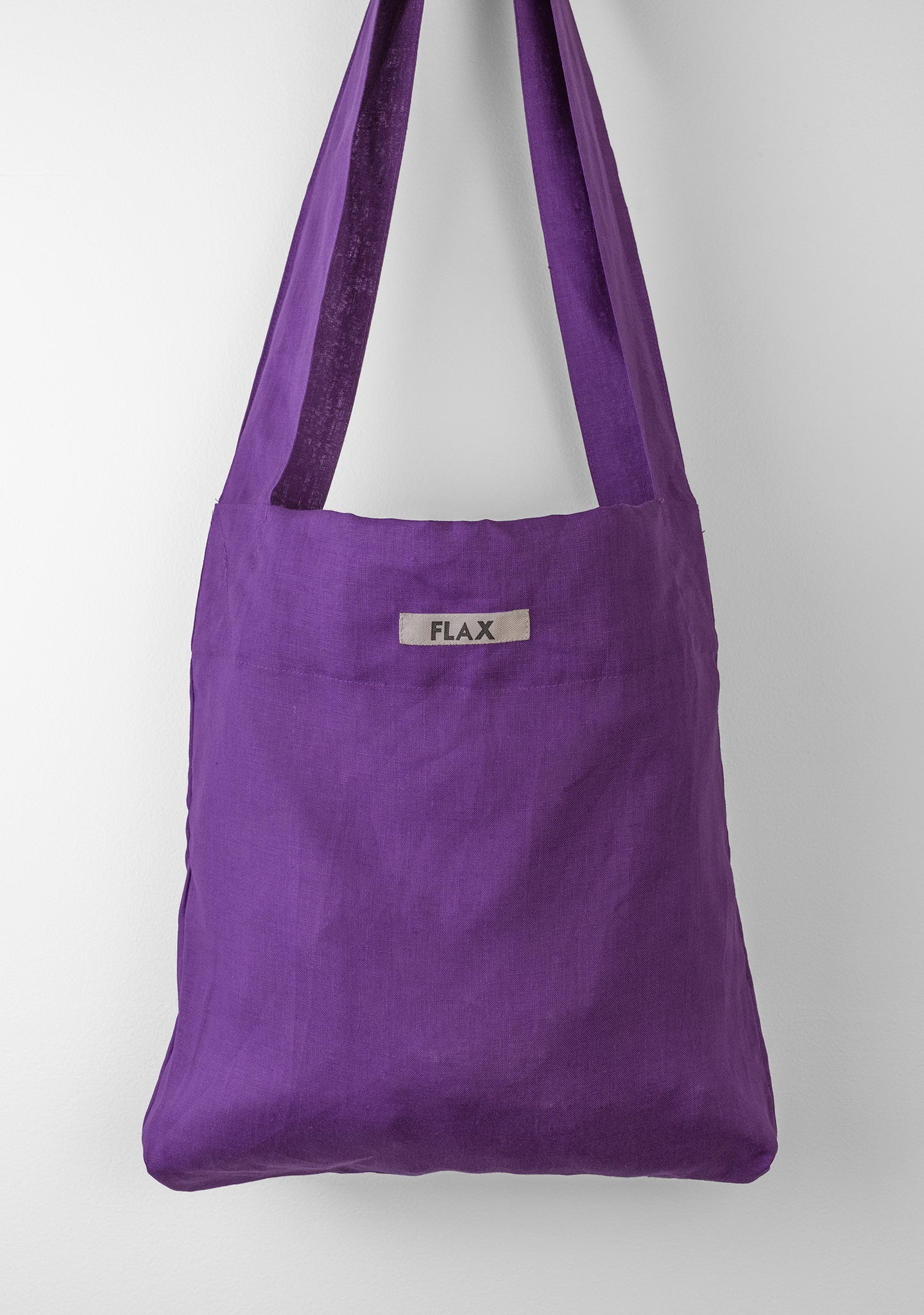 the bag linen shopping bag purple