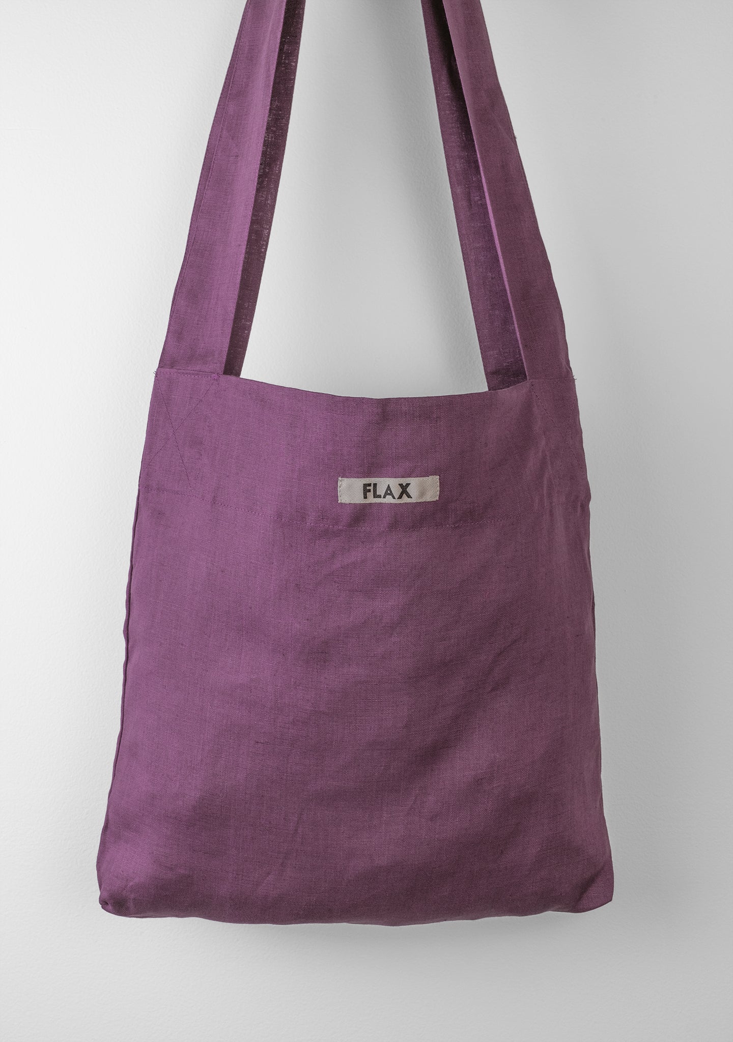 the bag linen shopping bag purple