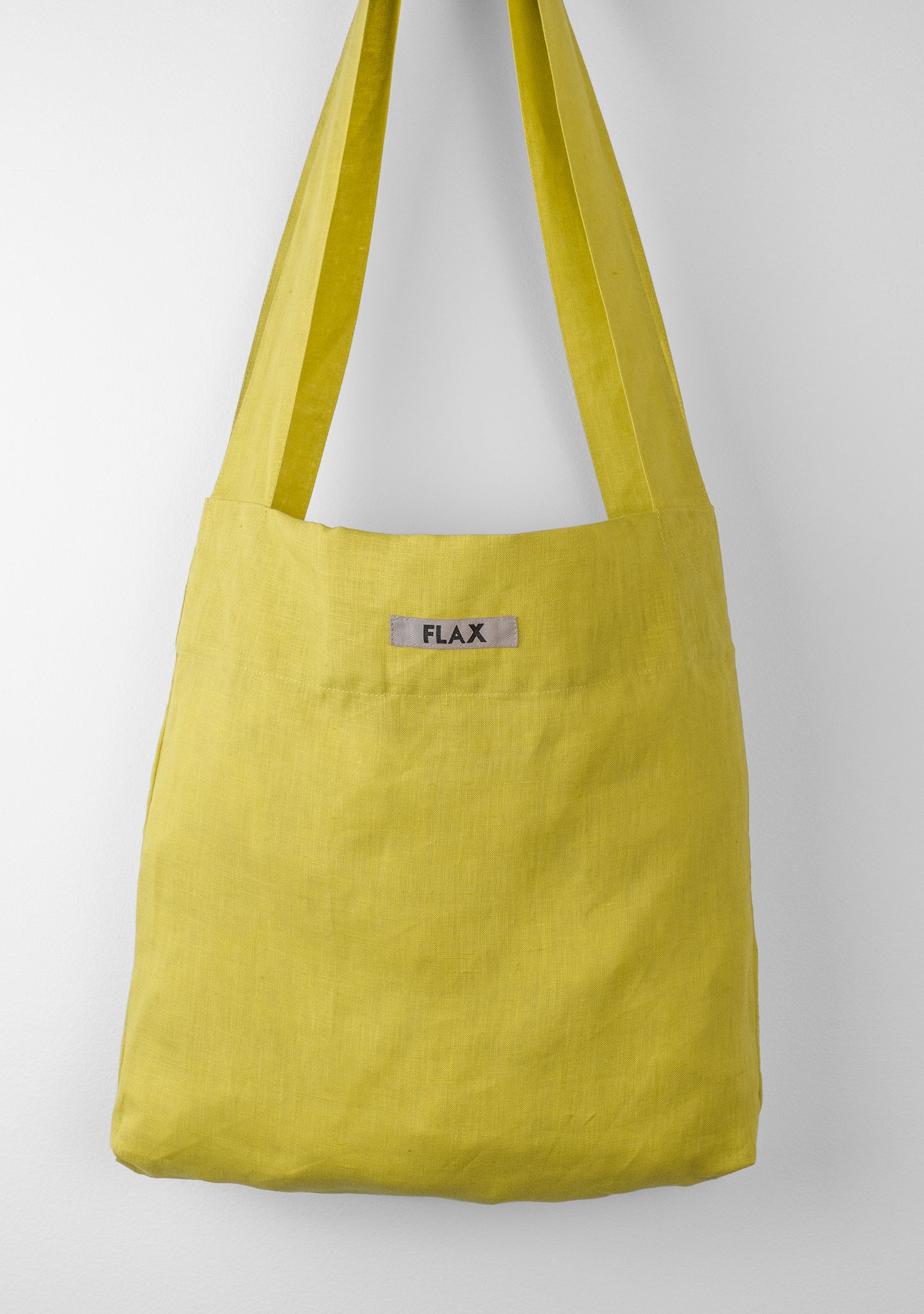 the bag linen shopping bag yellow