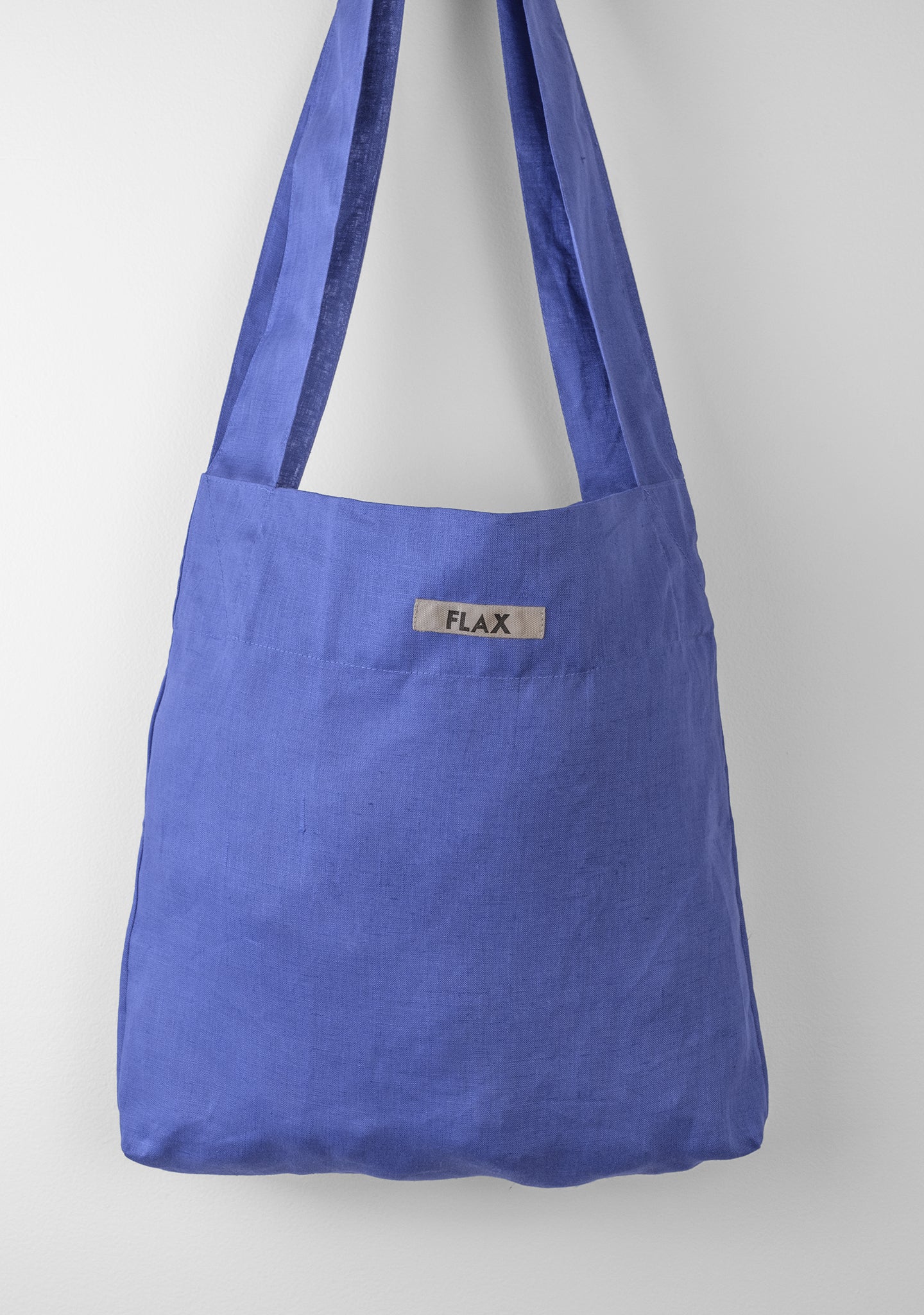 the bag linen shopping bag blue