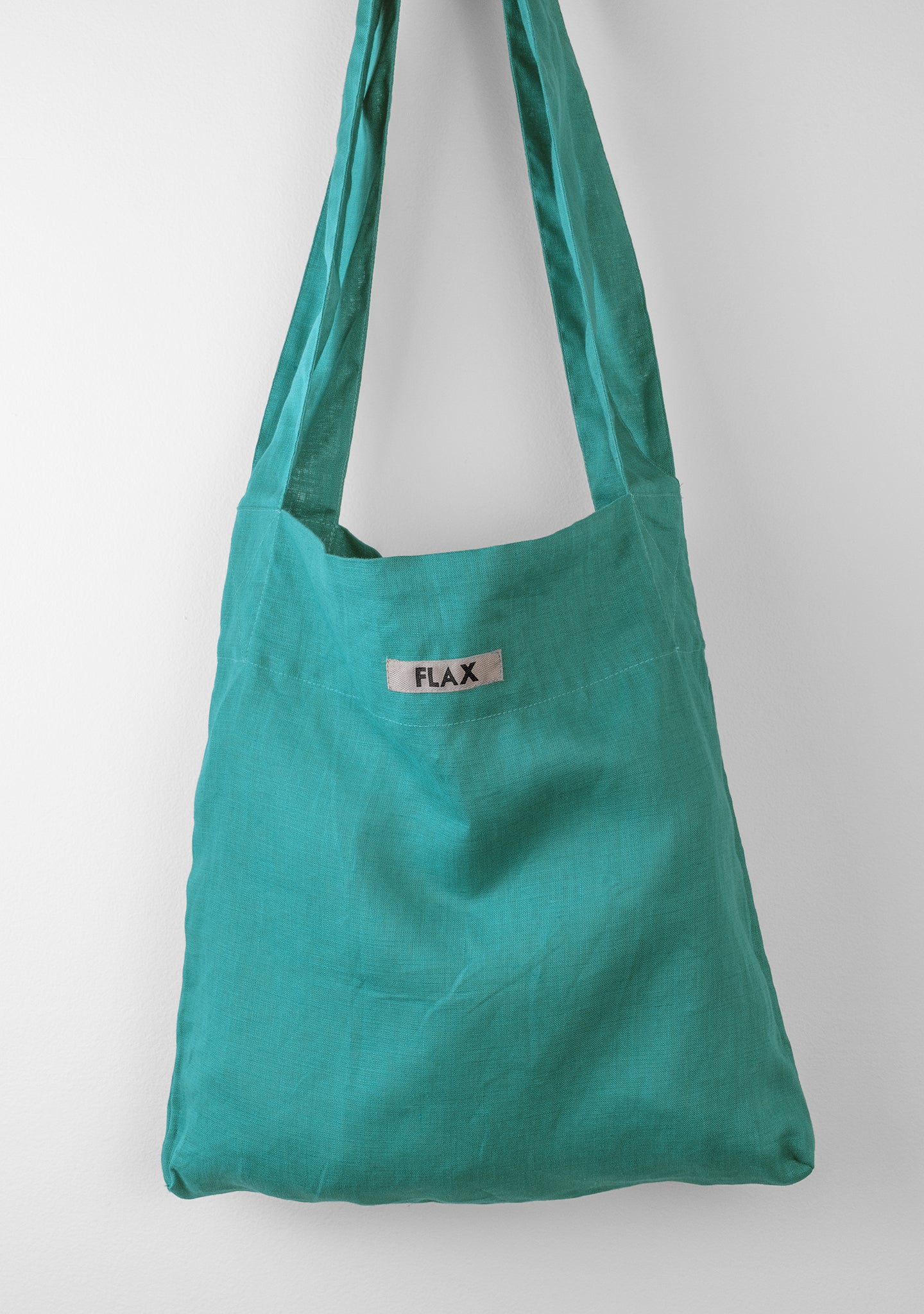 the bag linen shopping bag green