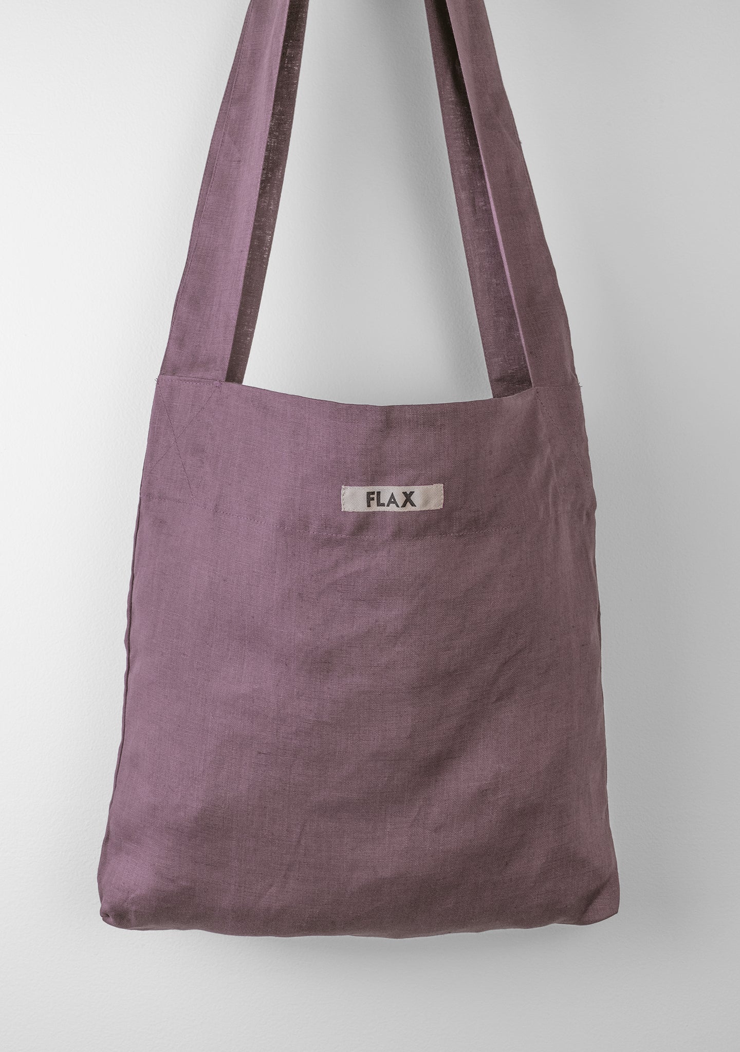 the bag linen shopping bag purple