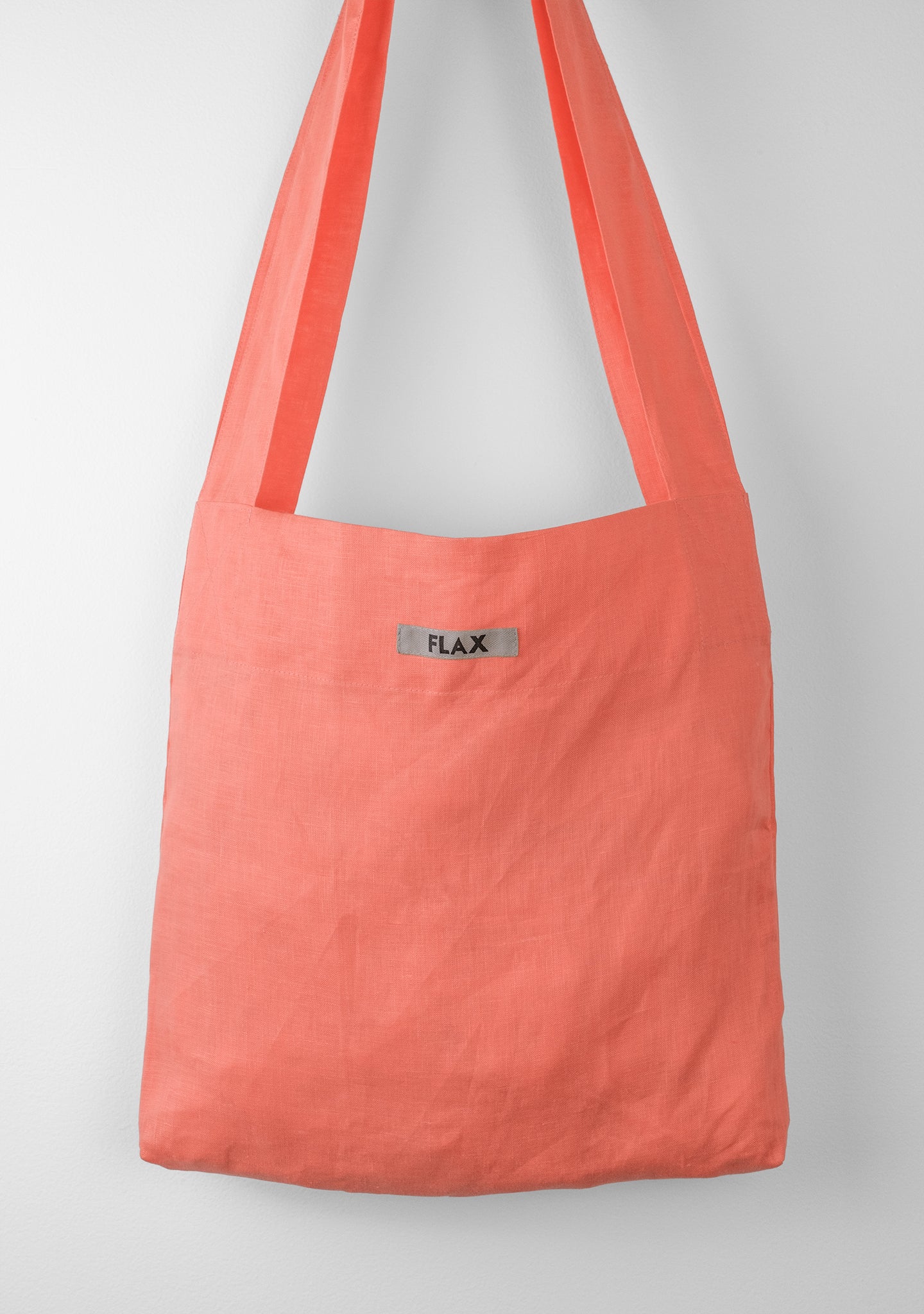 the bag linen shopping bag orange