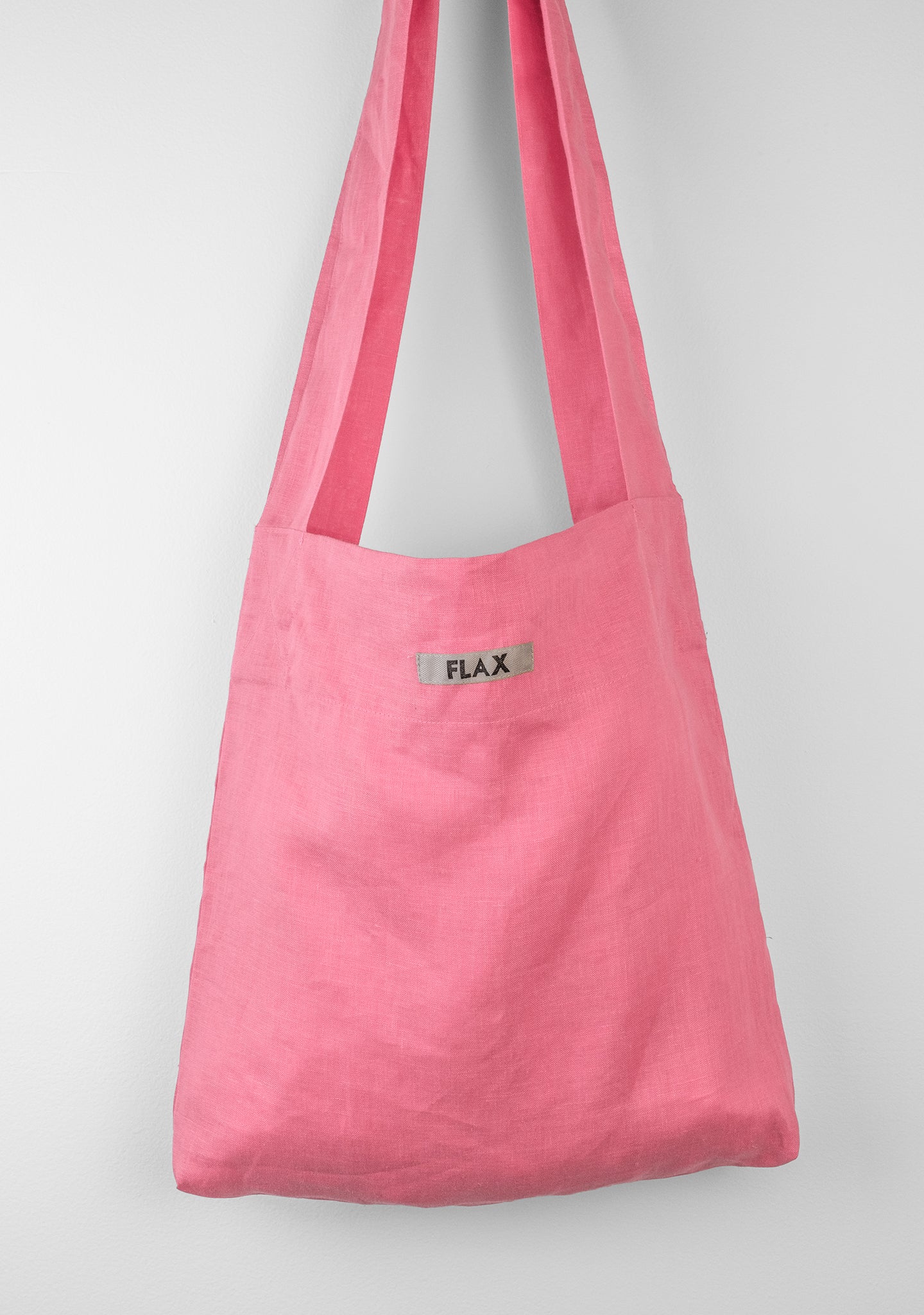 the bag linen shopping bag pink