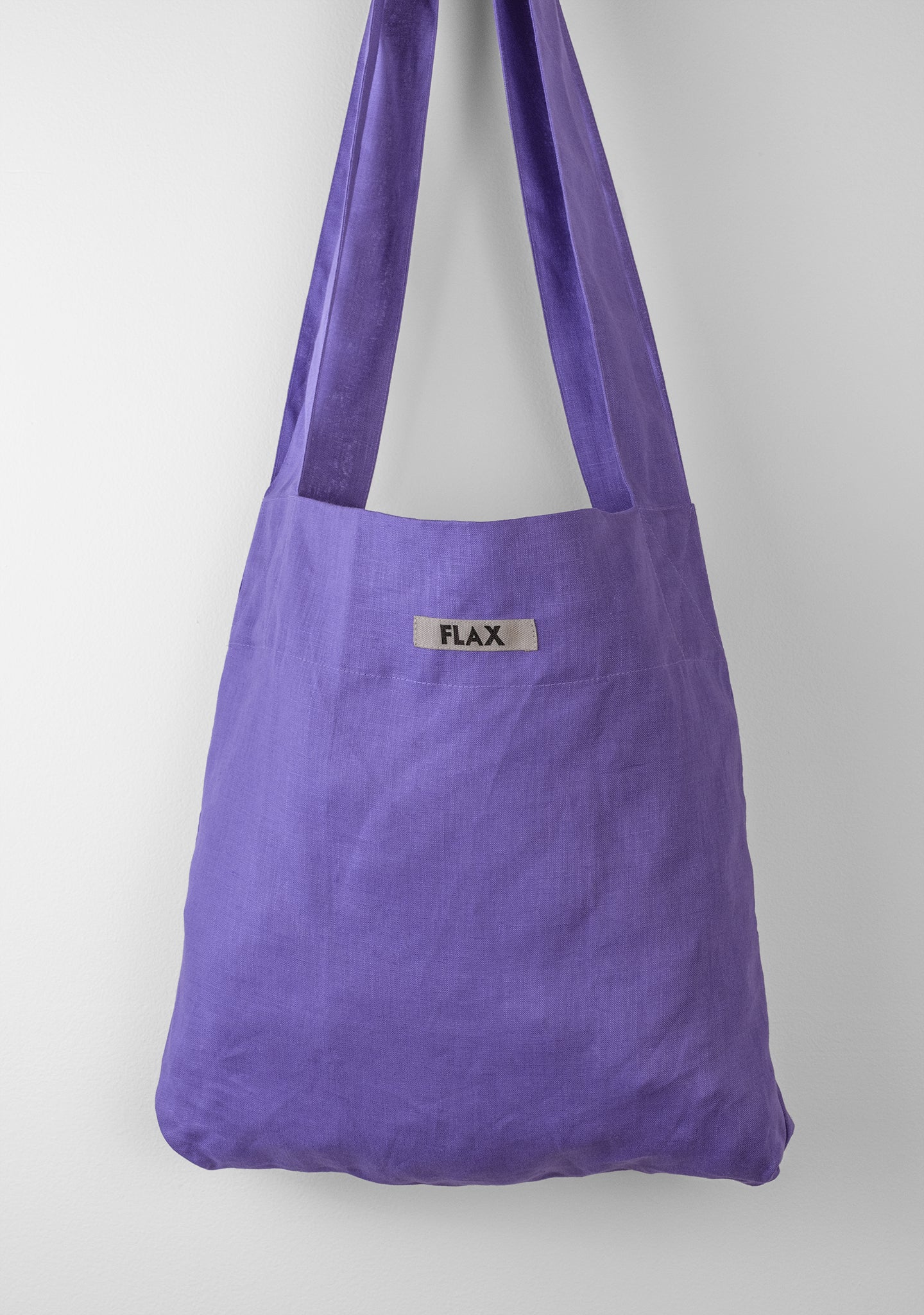 the bag linen shopping bag purple