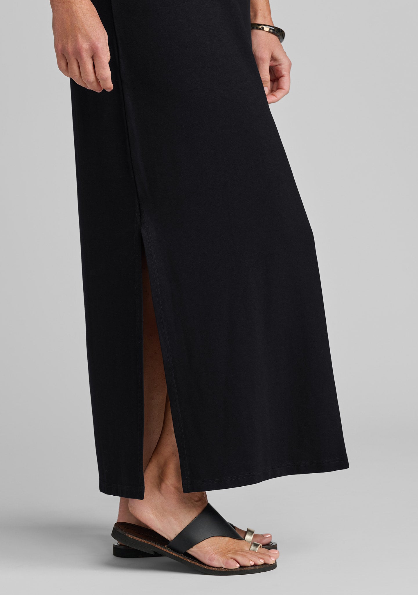 sleeveless dress dress Navy Cotton Sleeveless Maxi Dress - Casual Dresses