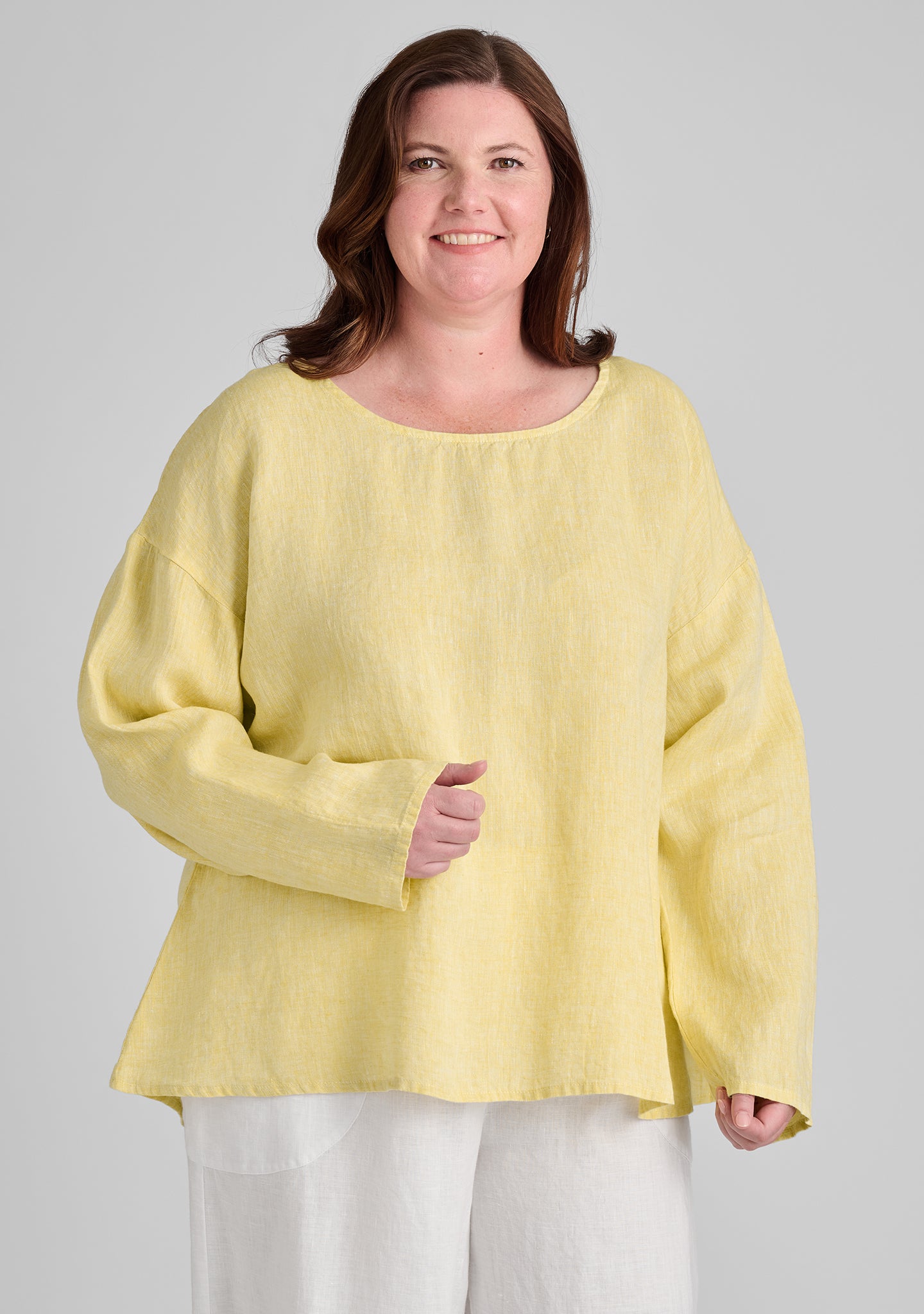 throw it on long sleeve linen shirt yellow