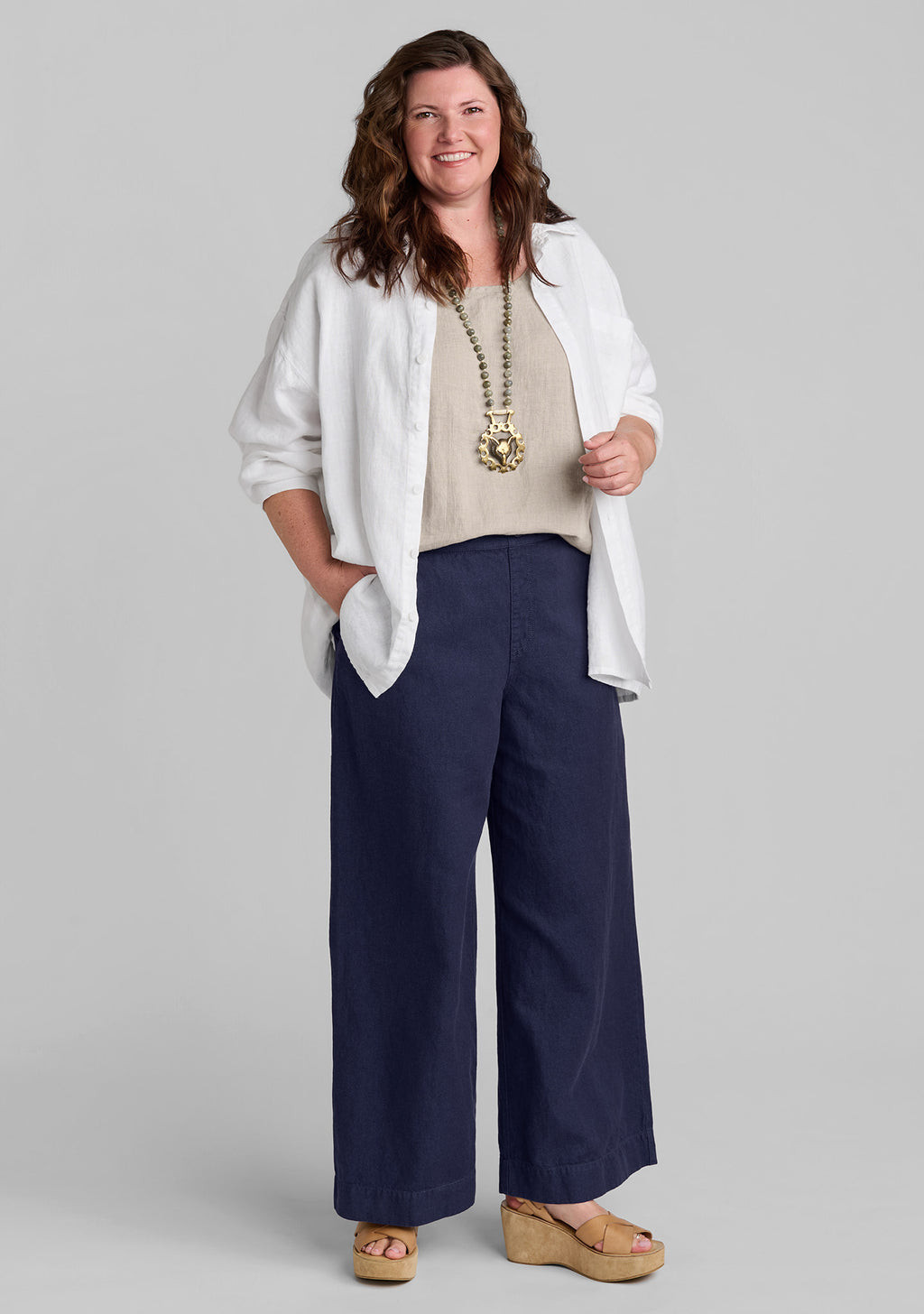 whole shirt linen button down shirt details