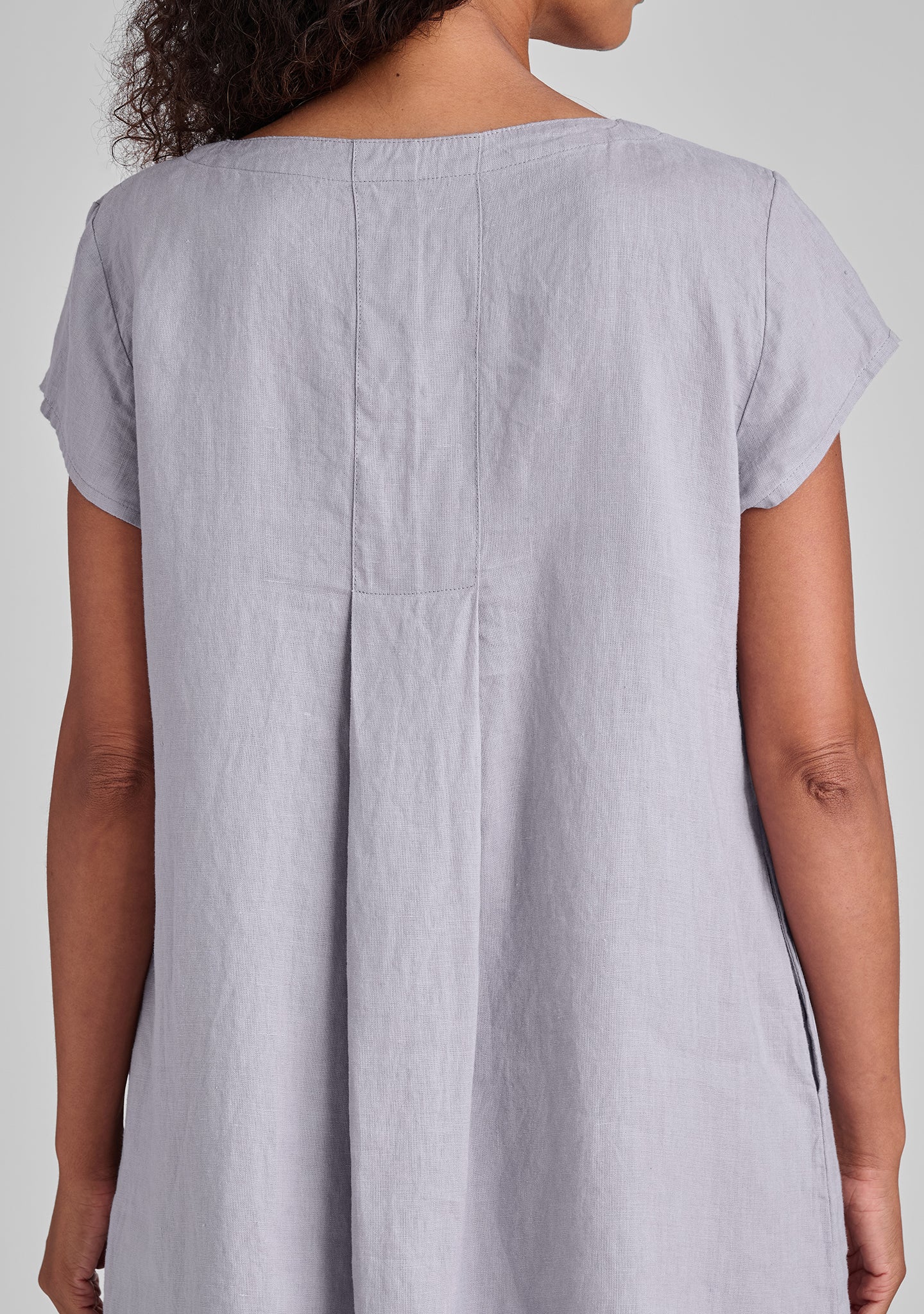 Tuck Back Dress - Linen Shift Dress - FINAL SALE FLAX Tuck Back Dress - Linen Shift Dress - FINAL SALE FLAX