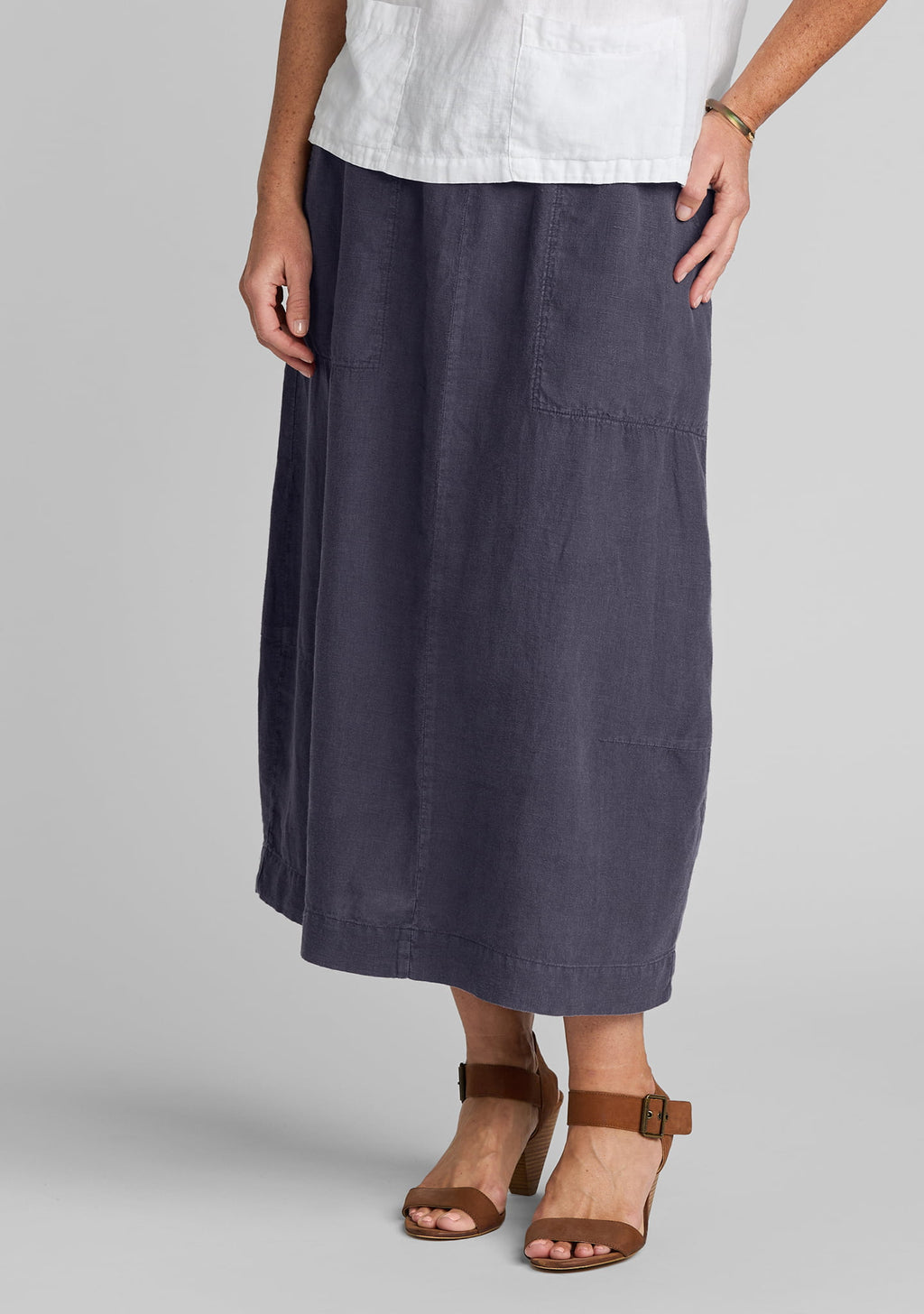 urban skirt linen skirt blue