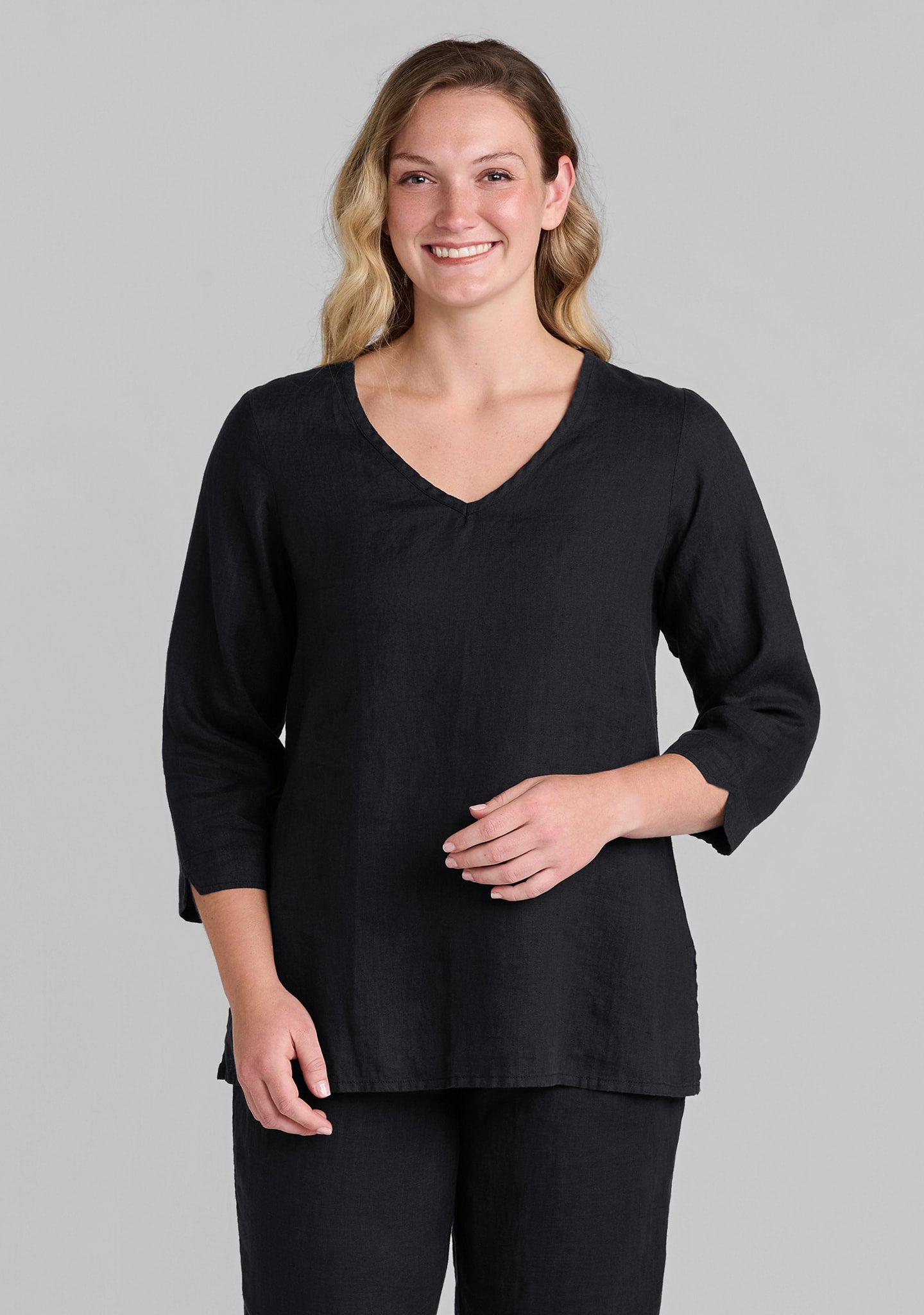V Pullover - Linen Shirt – FLAX