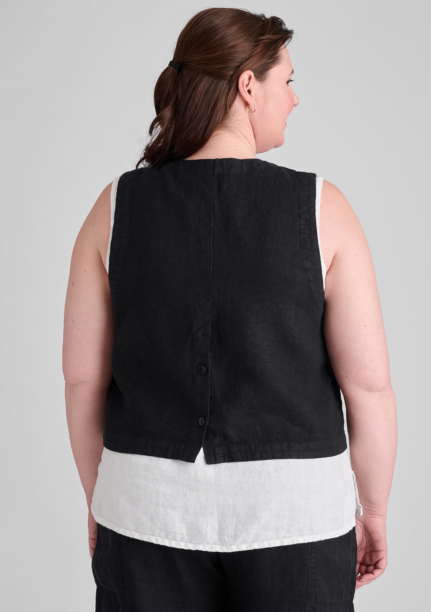valued vest linen vest details