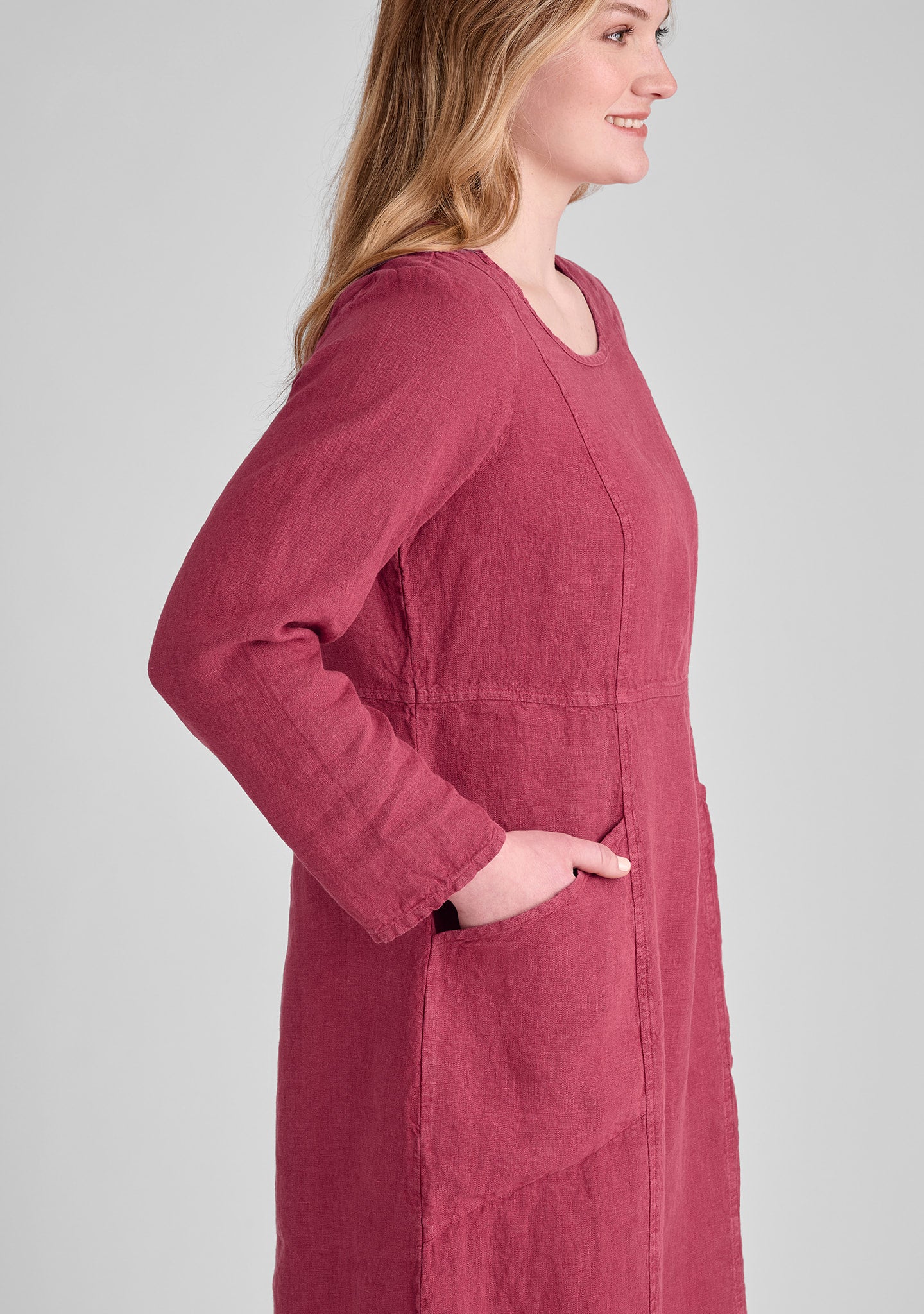 Vintage Dress - Linen Dress - FINAL SALE FLAX Vintage Dress - Linen Dress - FINAL SALE FLAX
