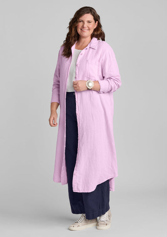 weekender dress linen button down dress pink